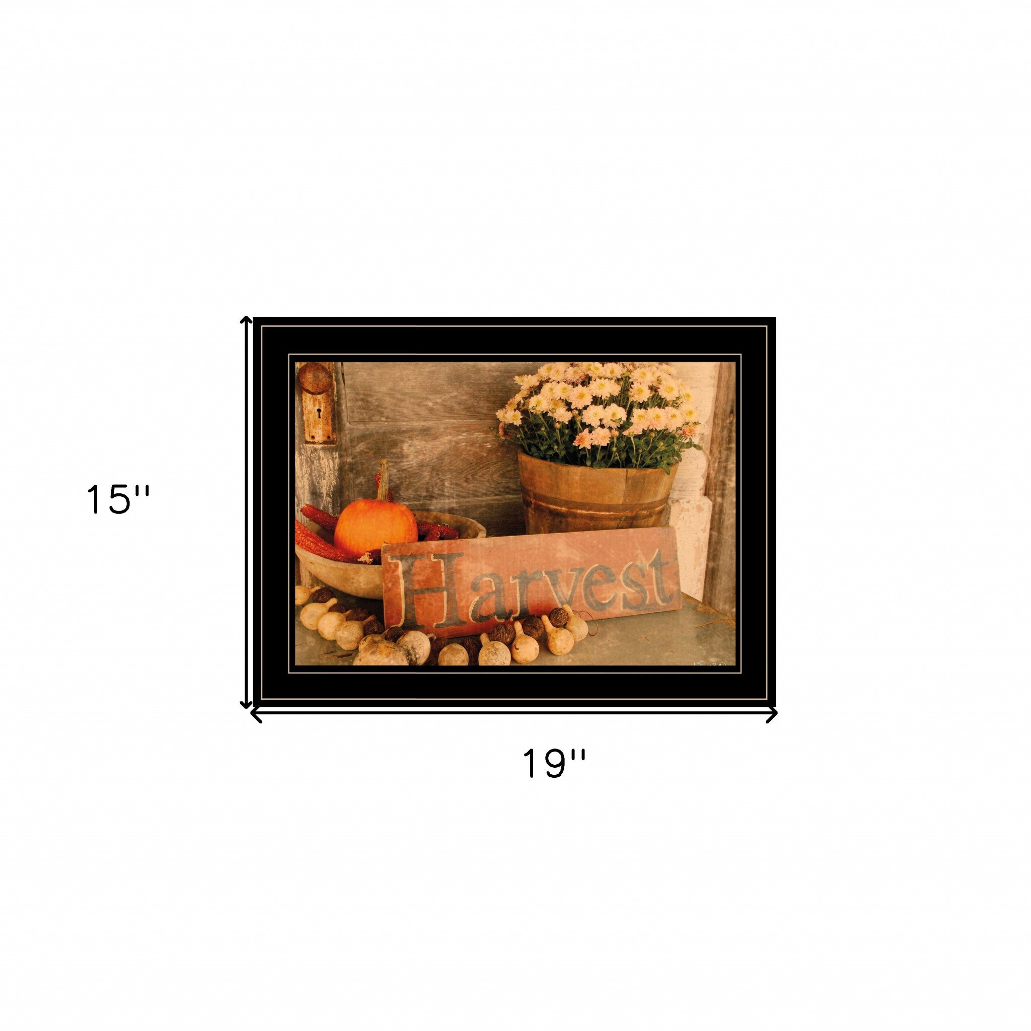 Autumn Harvest 2 Black Framed Print Kitchen Wall Art