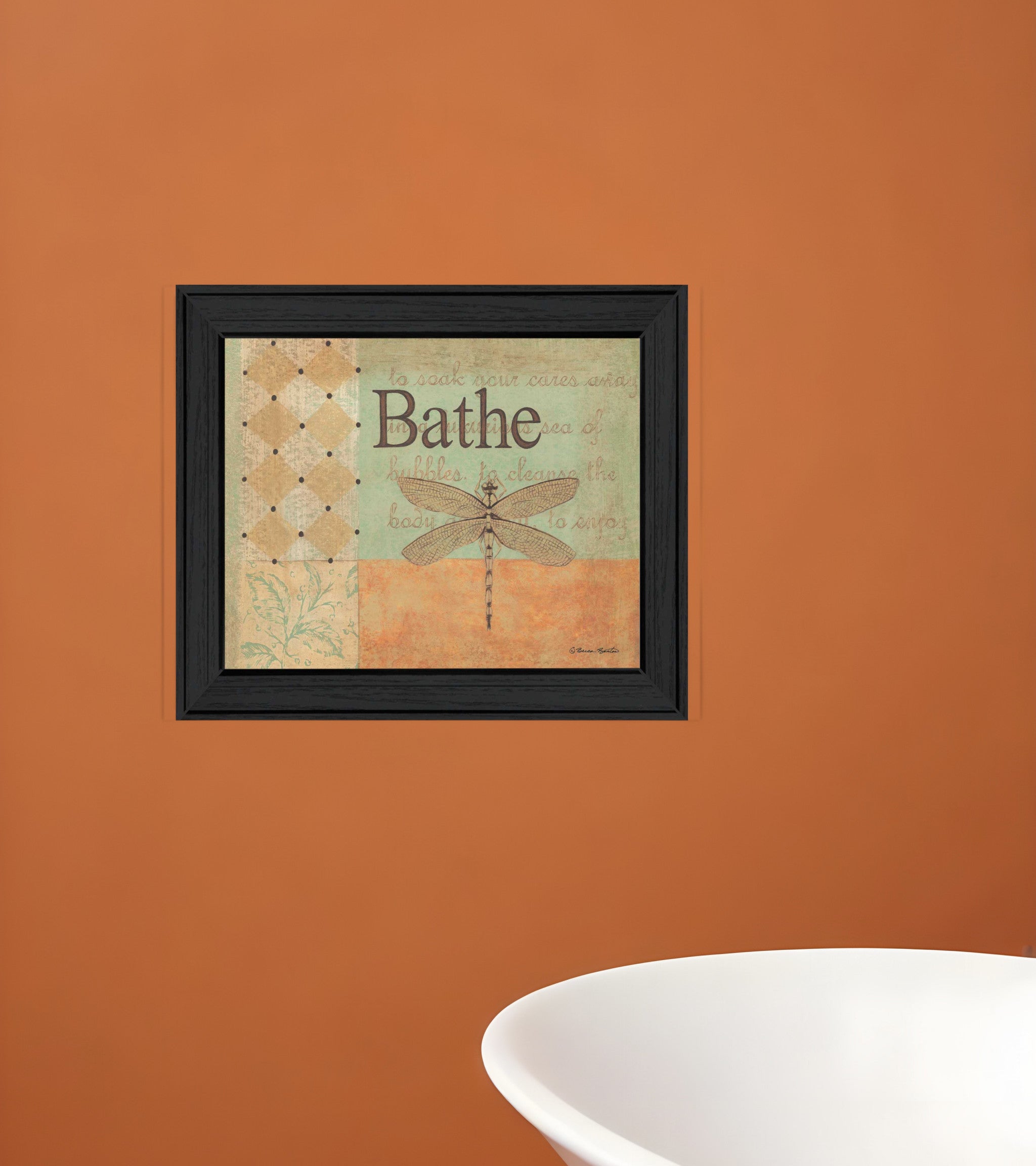 Bathe Black Framed Print Bathroom Wall Art