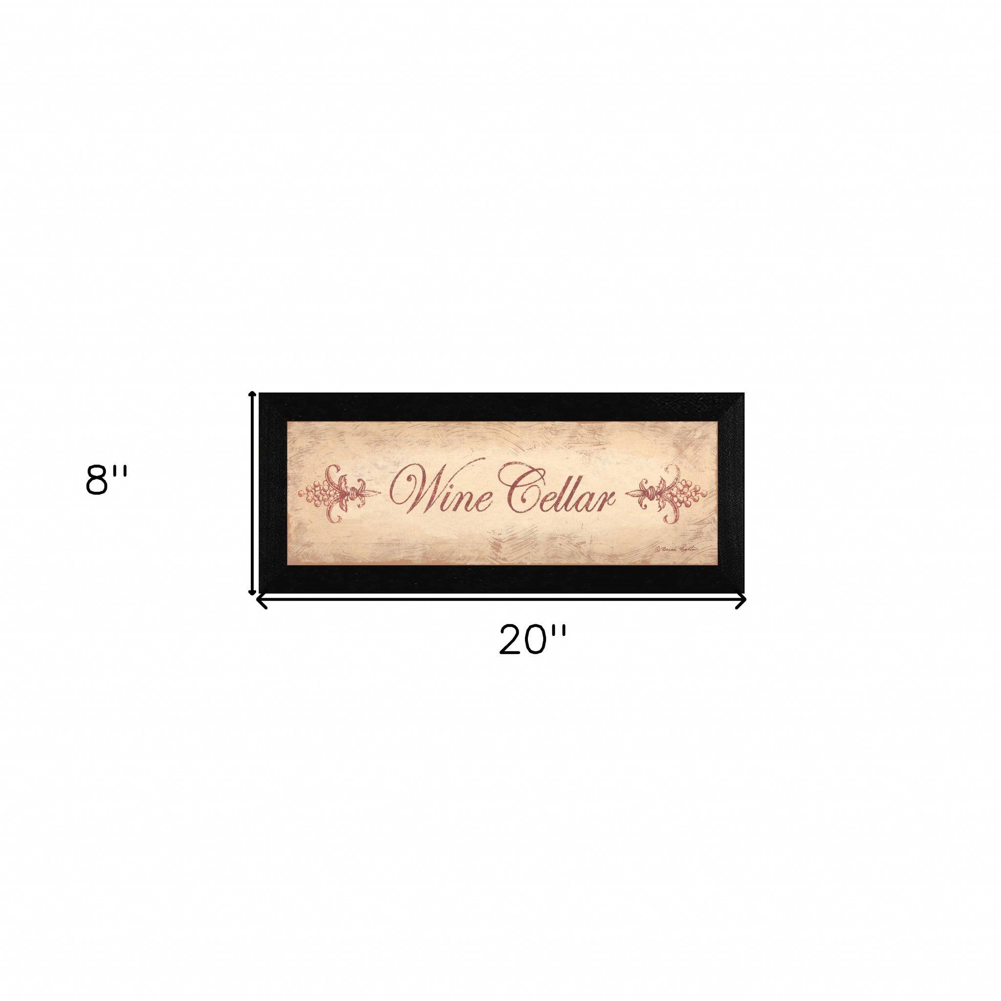 Wine Cellar Black Framed Print Wall Art