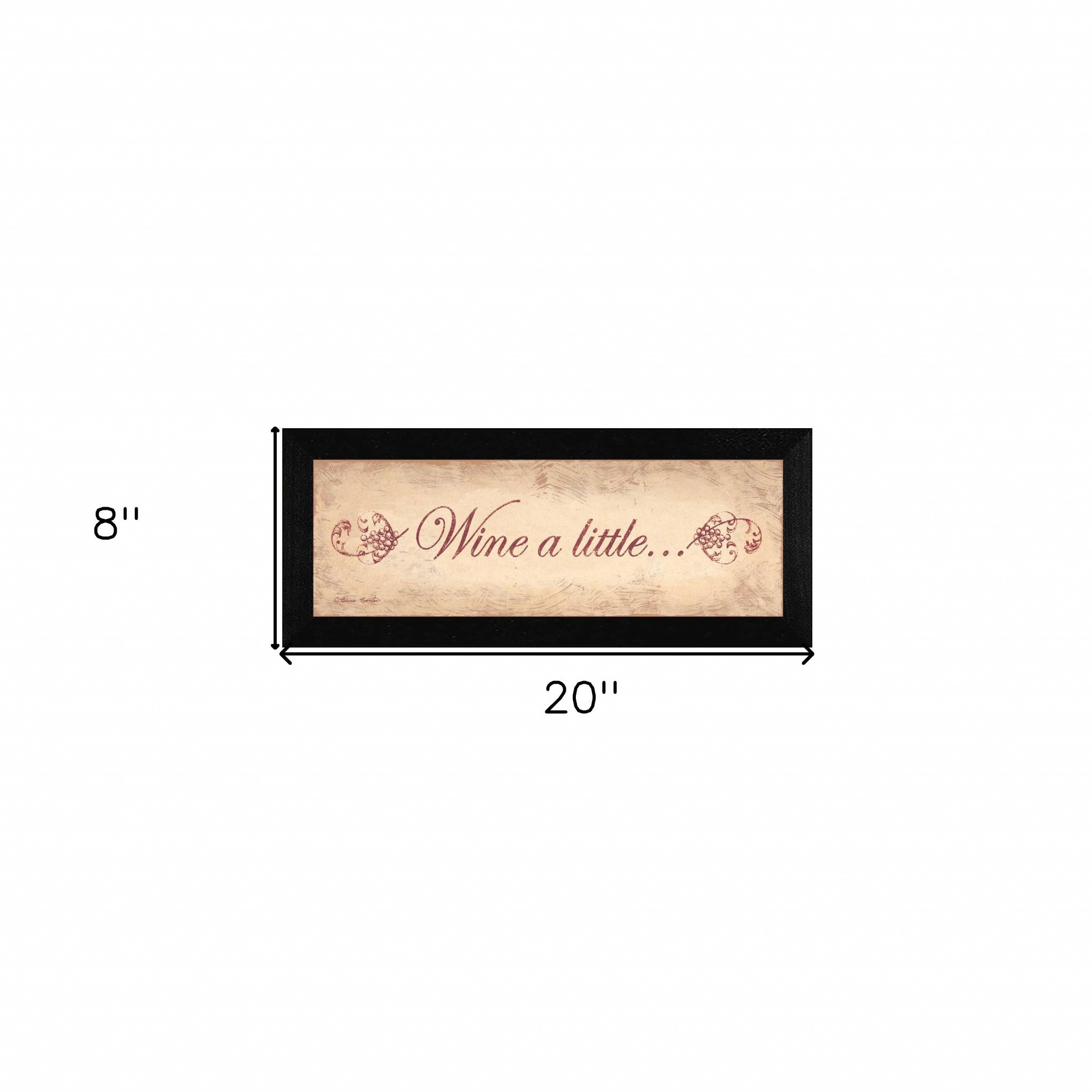 Wine a Little Black Framed Print Wall Art