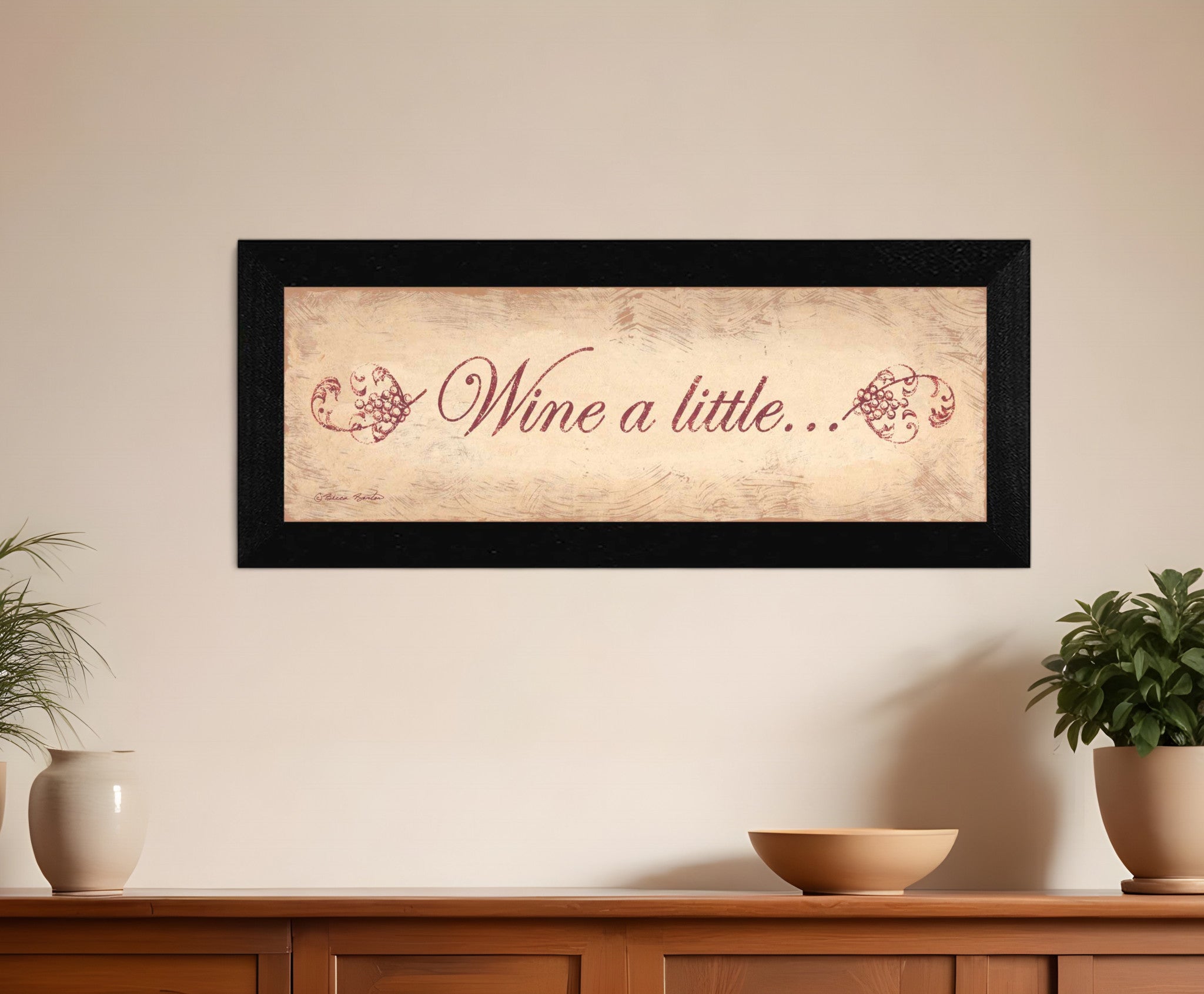 Wine a Little Black Framed Print Wall Art