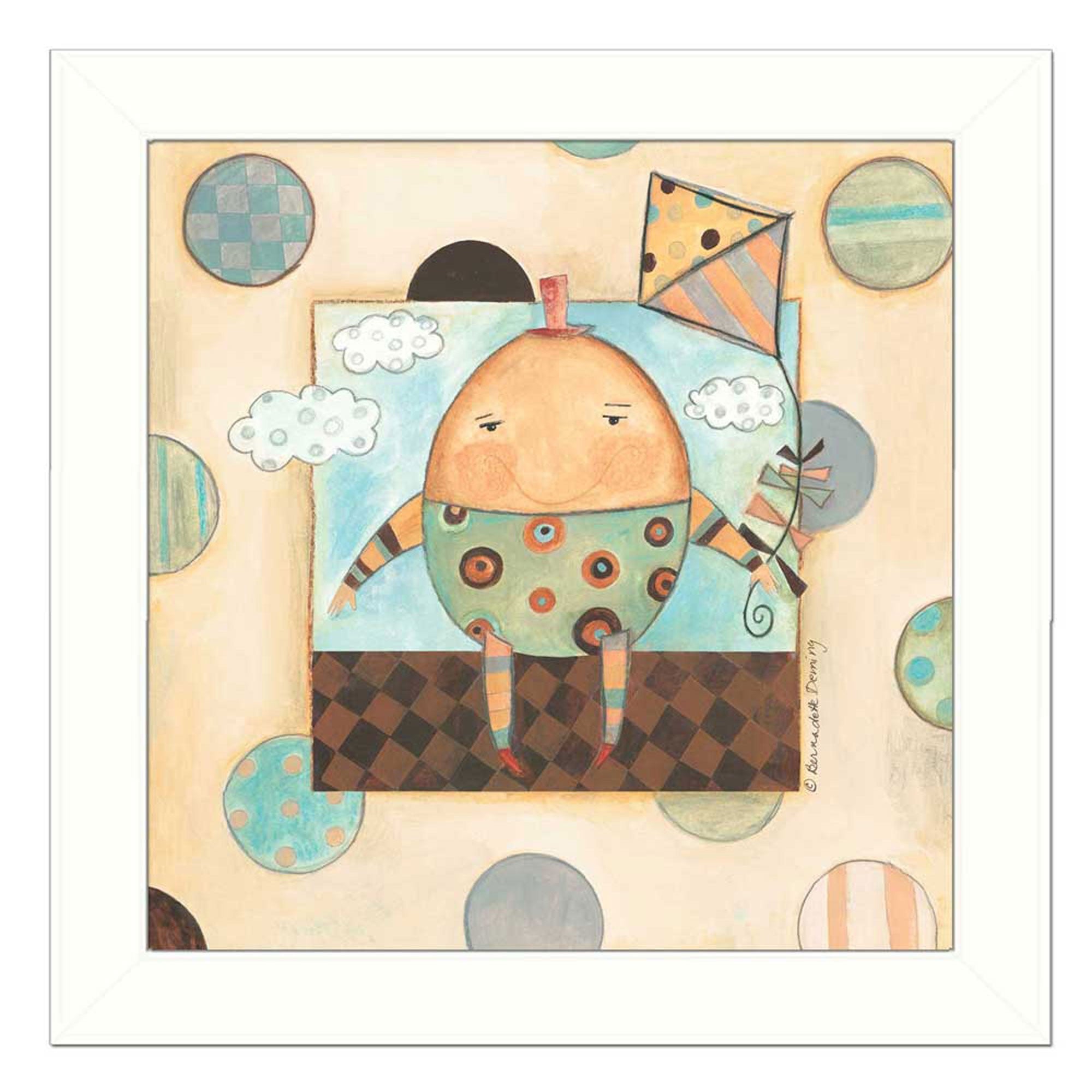 Humpty Dumpty White Framed Print Wall Art