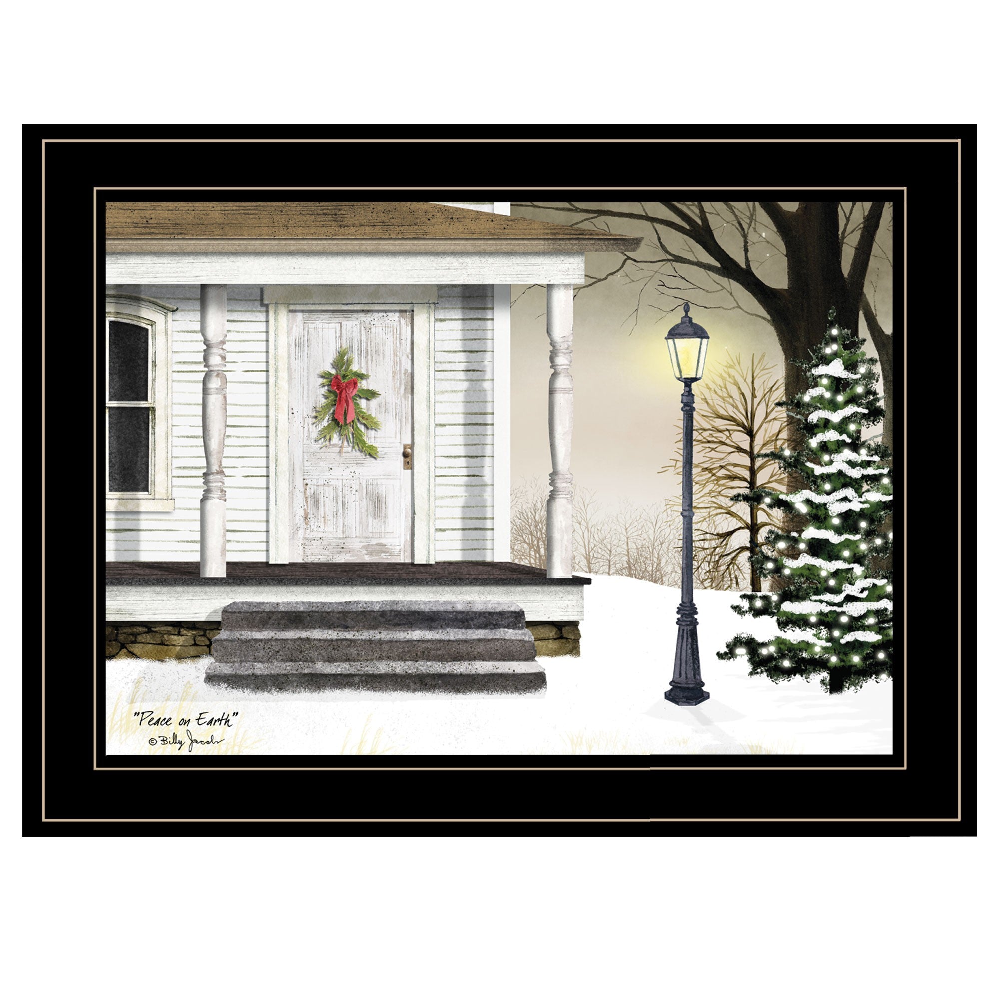 Peace On Earth 3 Black Framed Print Wall Art