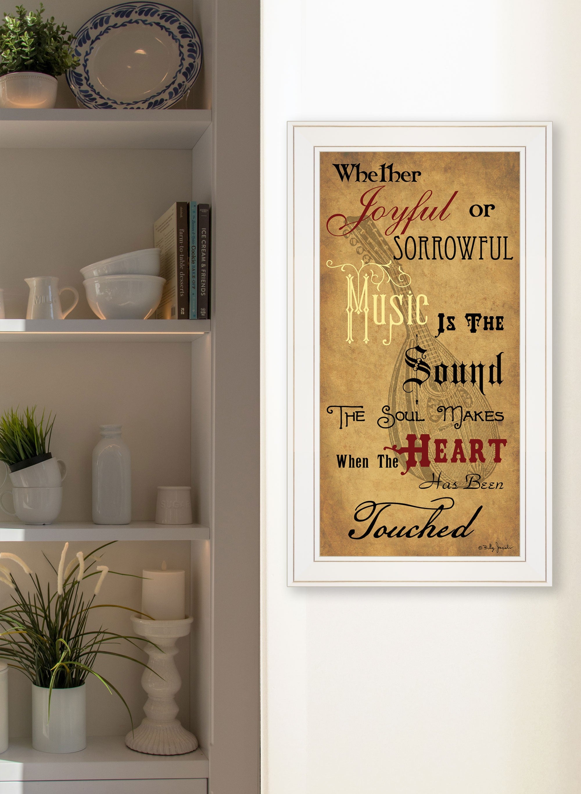 Sound of the Soul 1 White Framed Print Wall Art