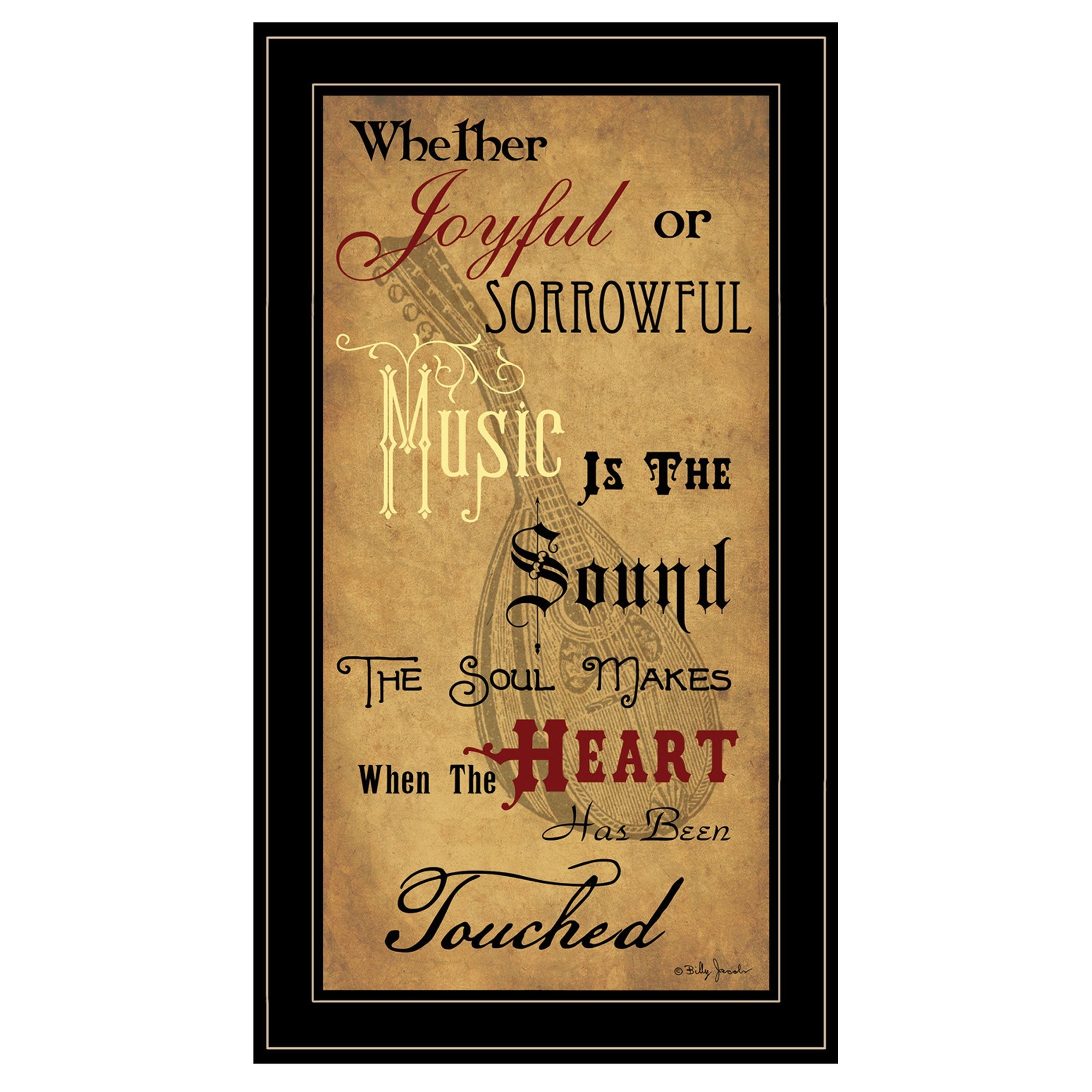 Sound of the Soul 2 Black Framed Print Wall Art