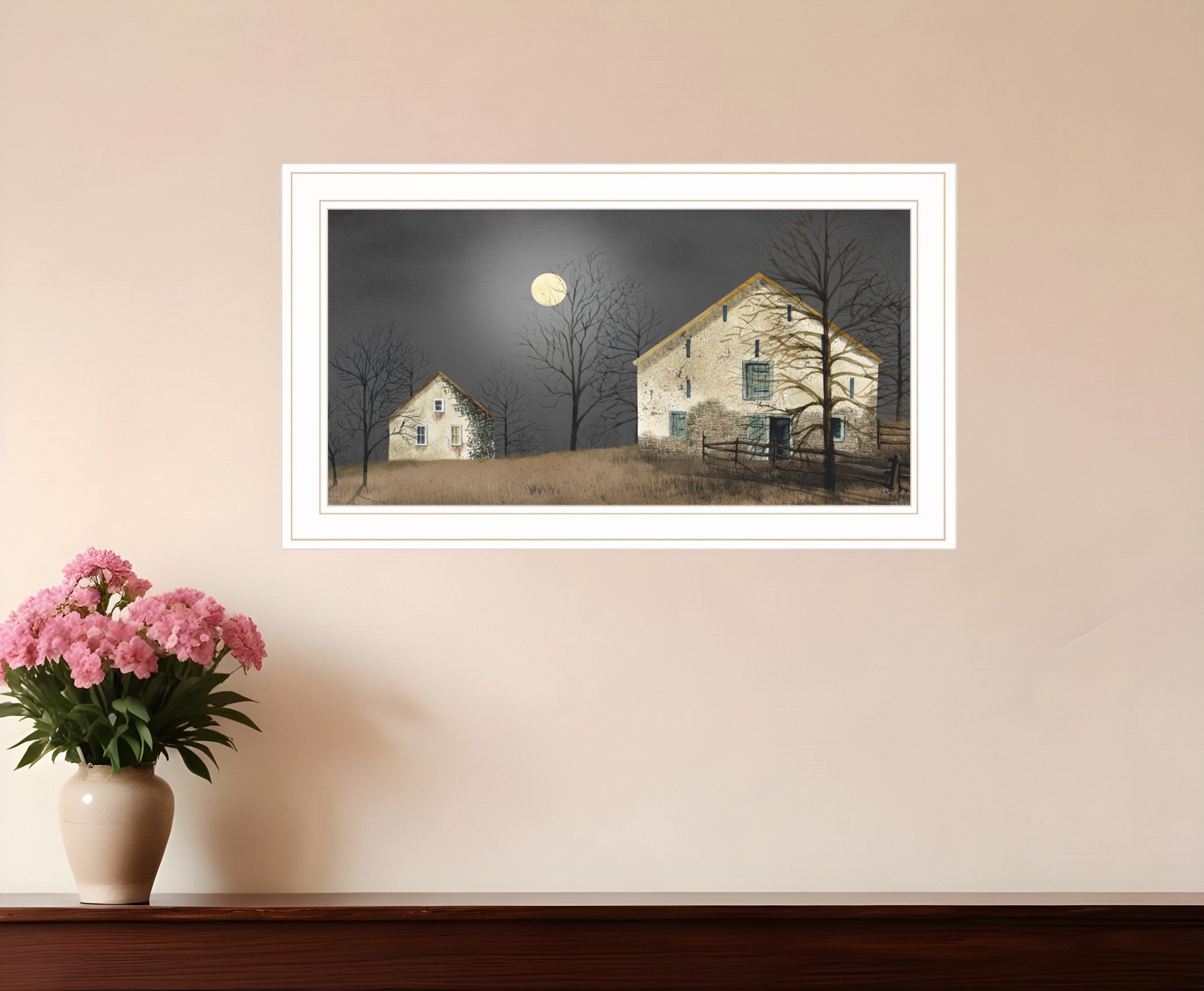 Still of the Night 3 White Framed Print Wall Art