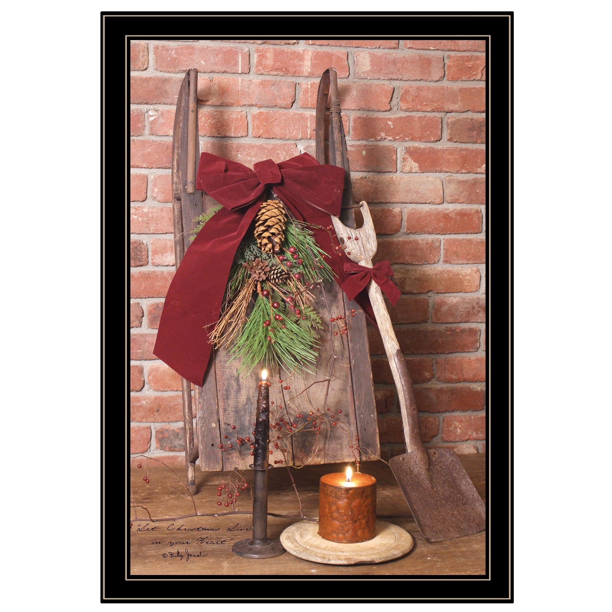 Let Christmas Live 4 Black Framed Print Wall Art