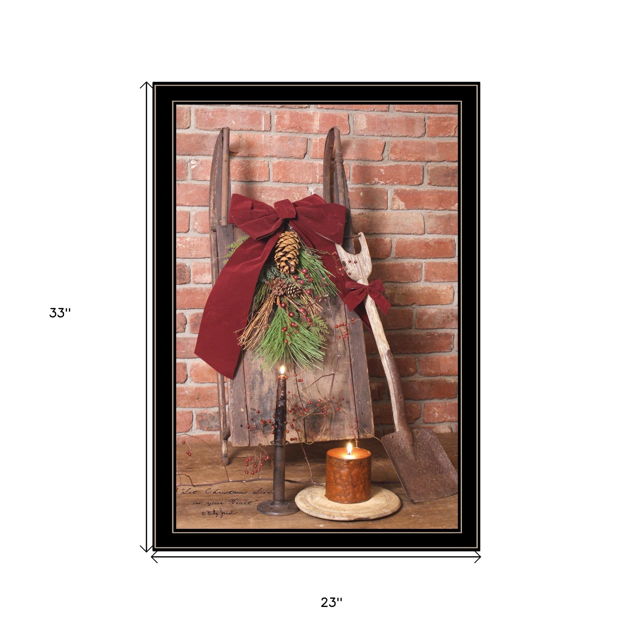 Let Christmas Live 4 Black Framed Print Wall Art