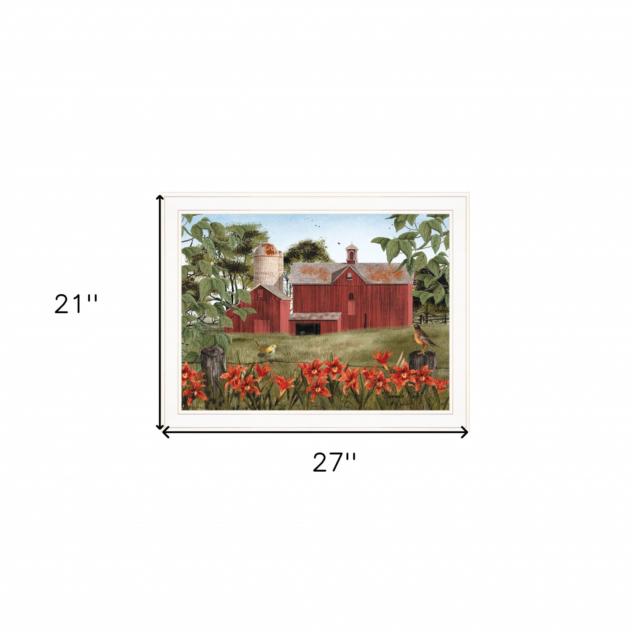 Summer Days 6 White Framed Print Wall Art