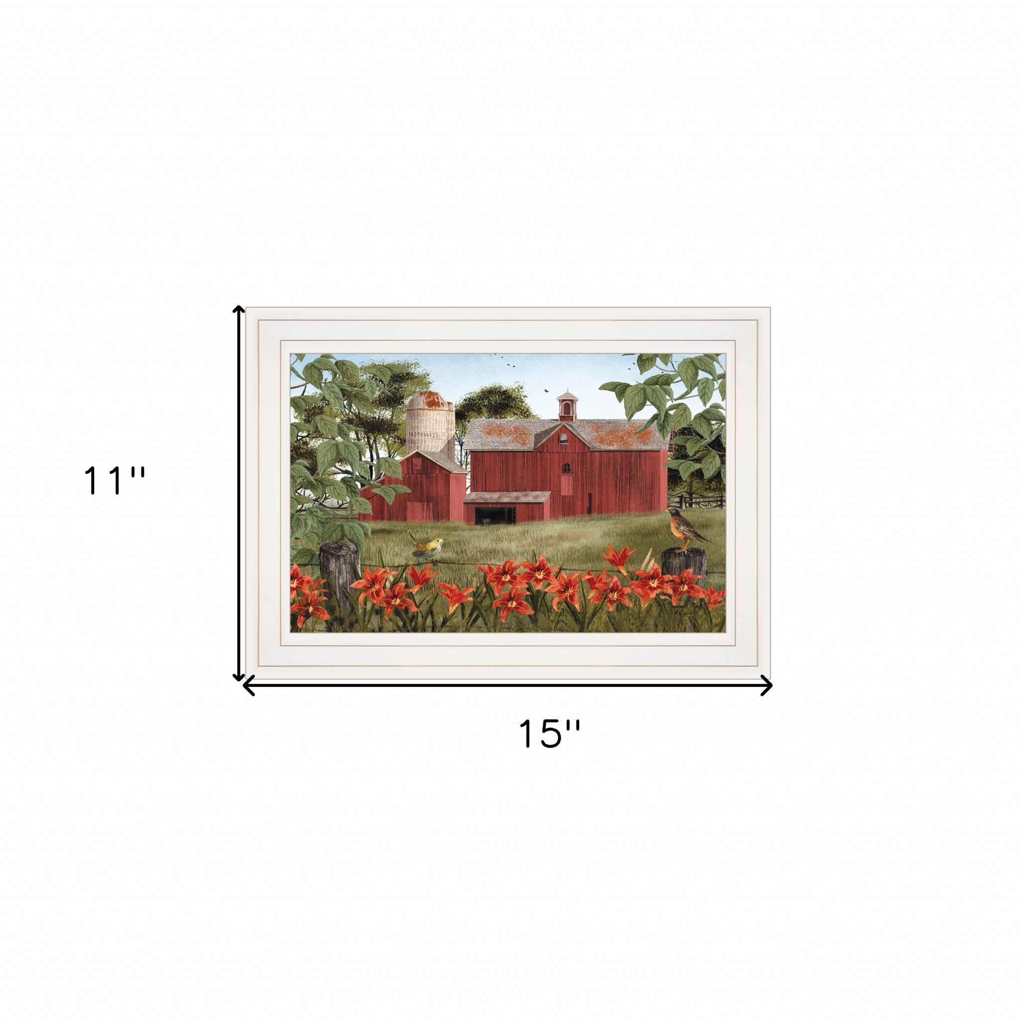 Summer Days 1 White Framed Print Wall Art