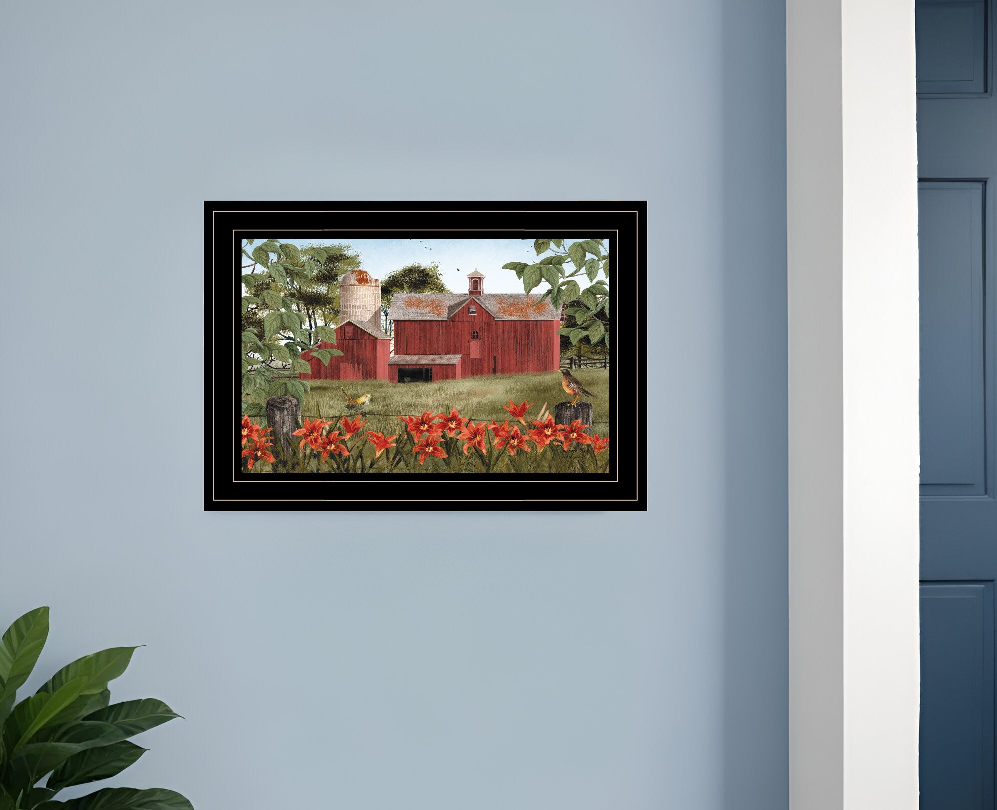 Summer Days 2 Black Framed Print Wall Art