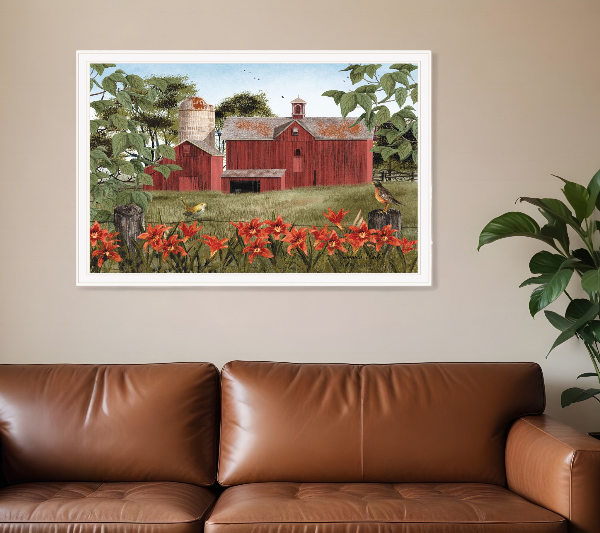 Summer Days 8 White Framed Print Wall Art