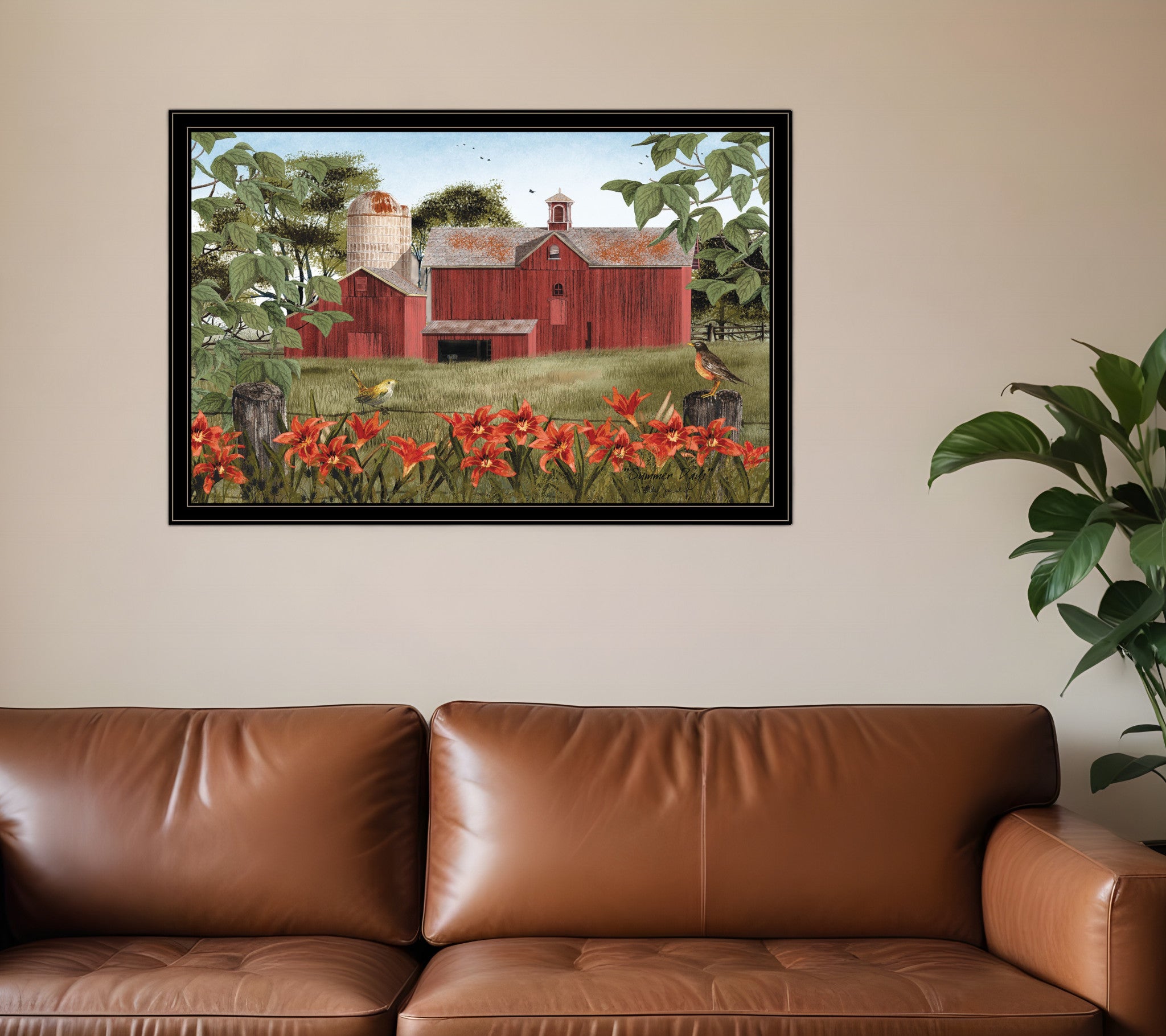 Summer Days 9 Black Framed Print Wall Art