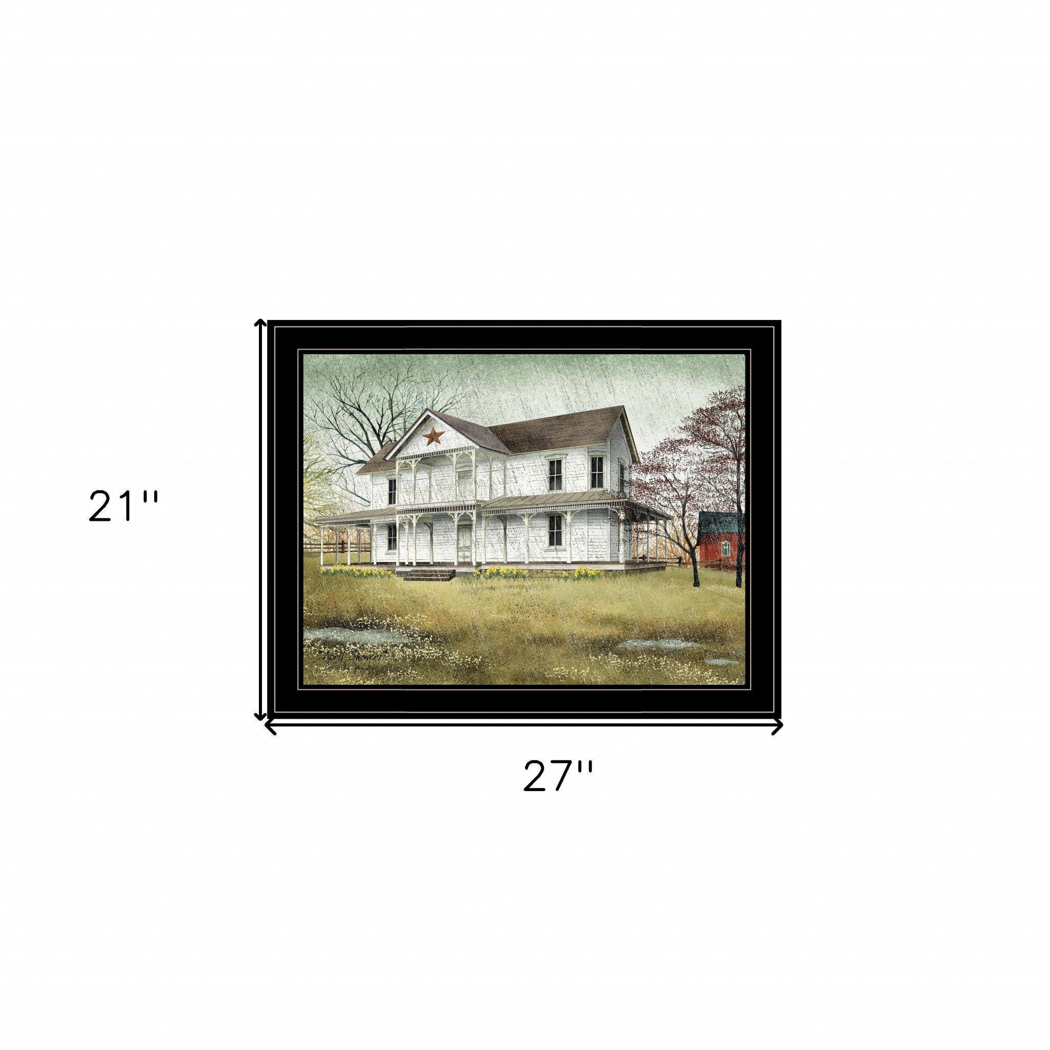 April Showers 4 Black Framed Print Wall Art