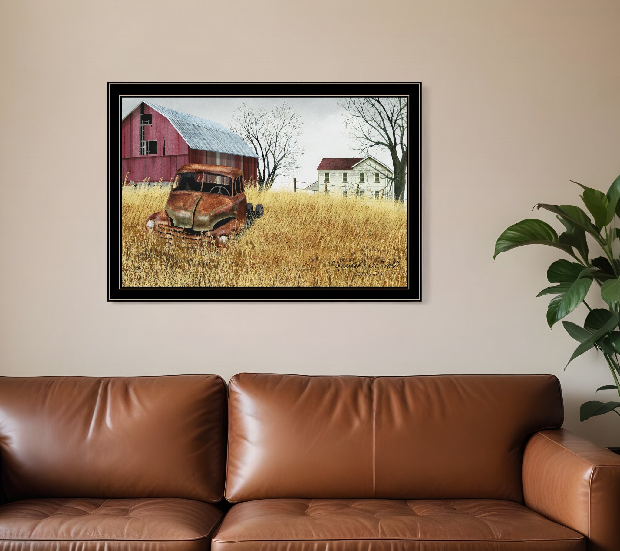 Granddads Old Truck 11 Black Framed Print Wall Art