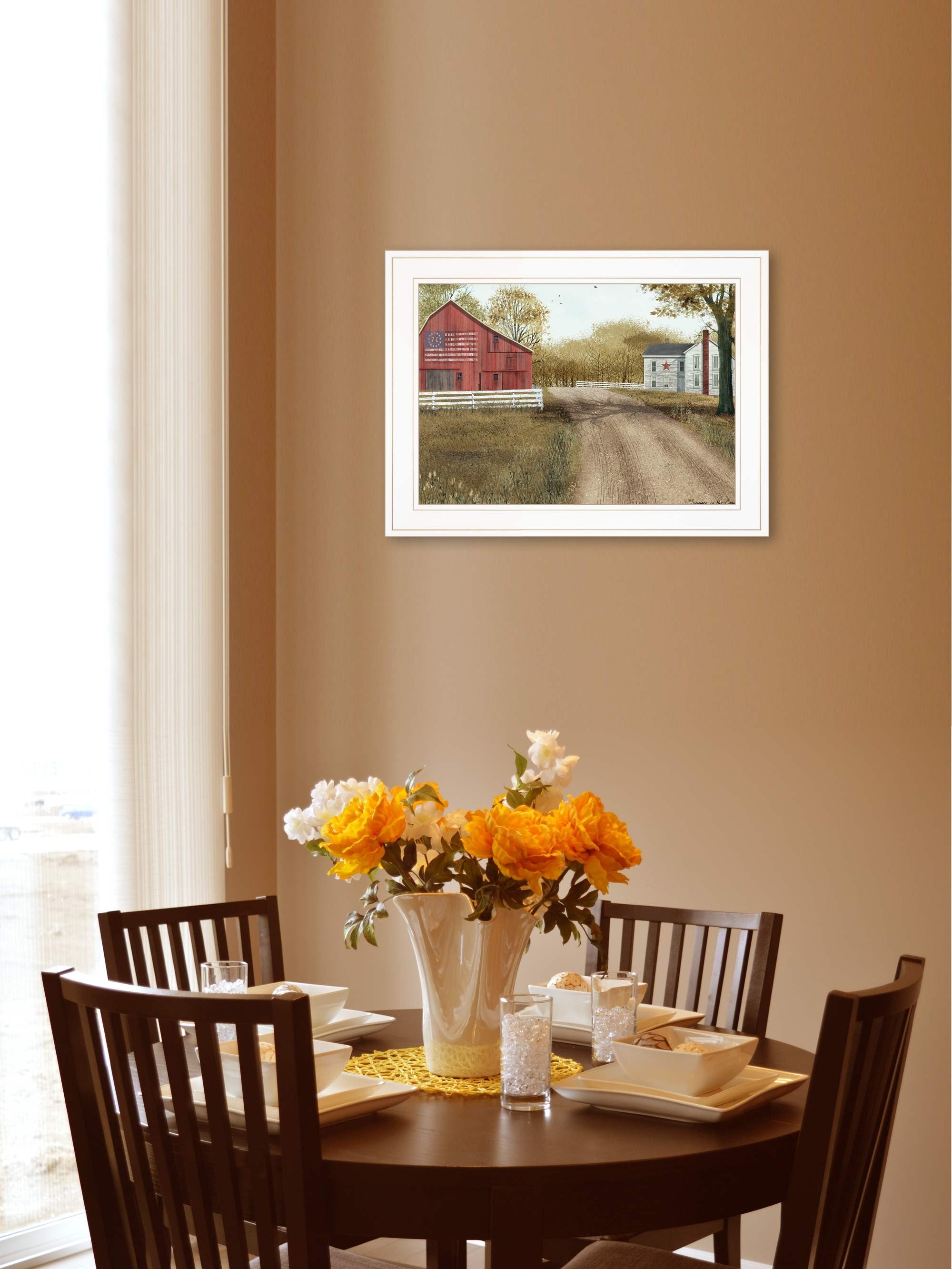 Summer in the Country 1 White Framed Print Wall Art