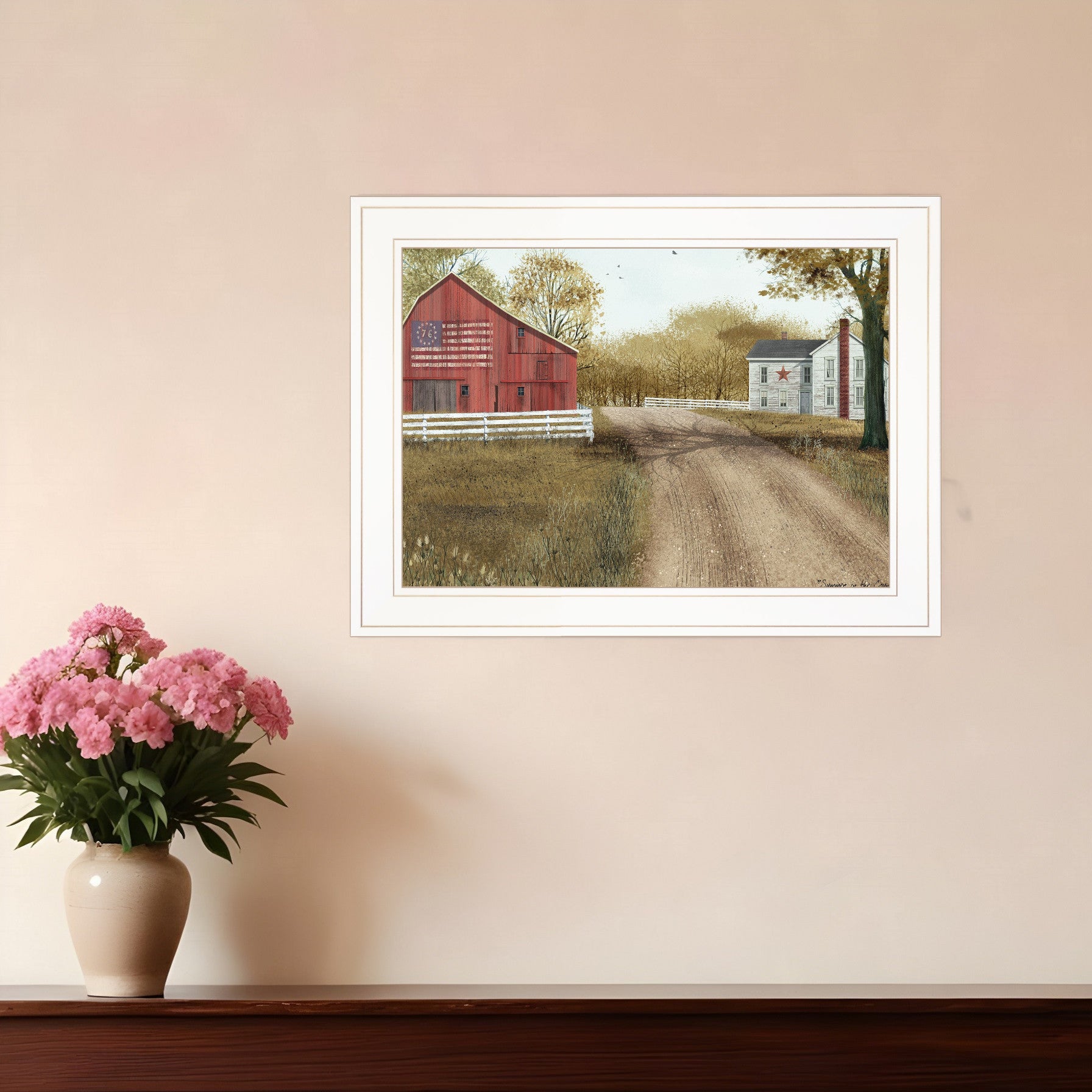 Summer in the Country 1 White Framed Print Wall Art