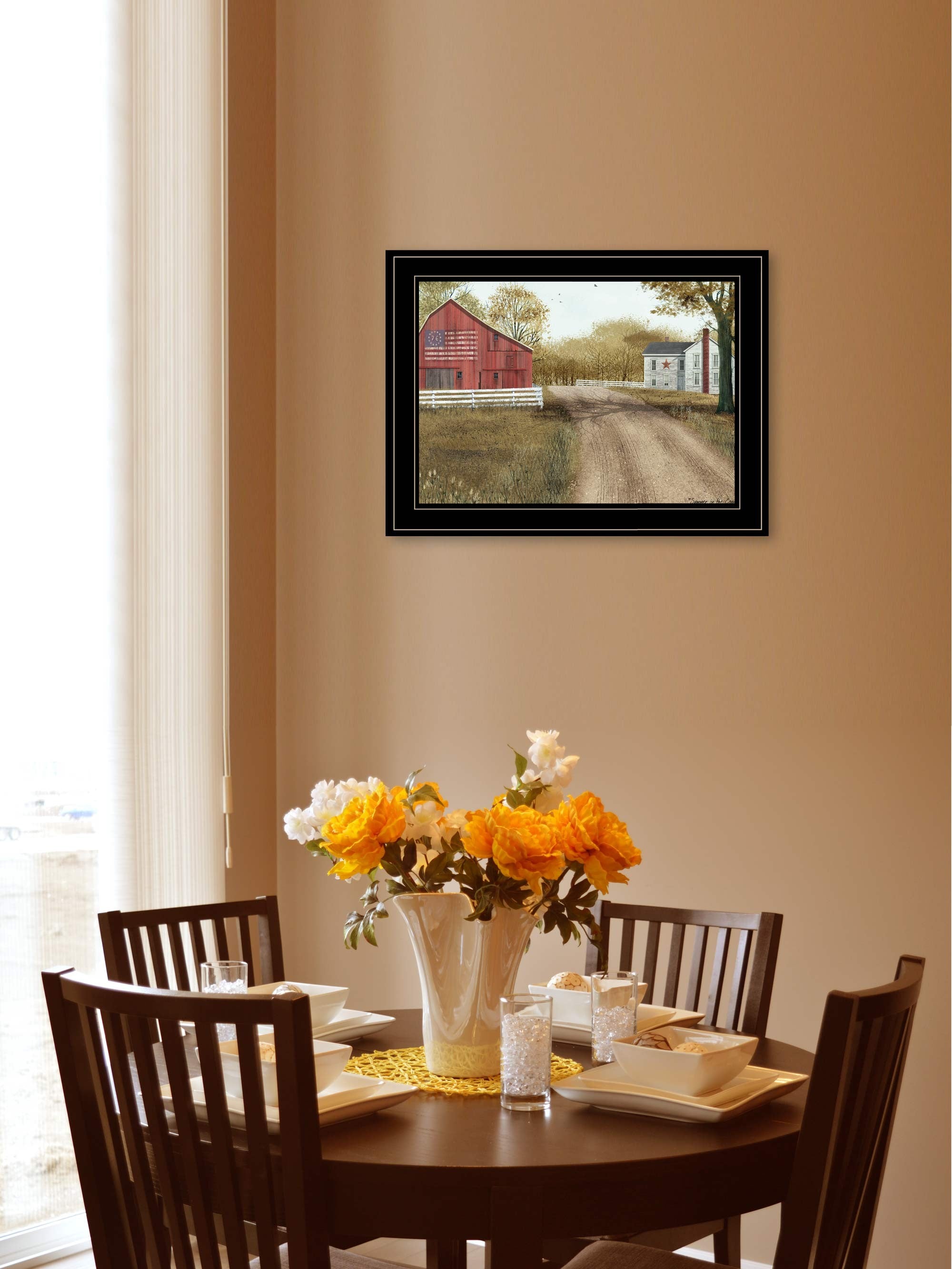 Summer in the Country 2 Black Framed Print Wall Art