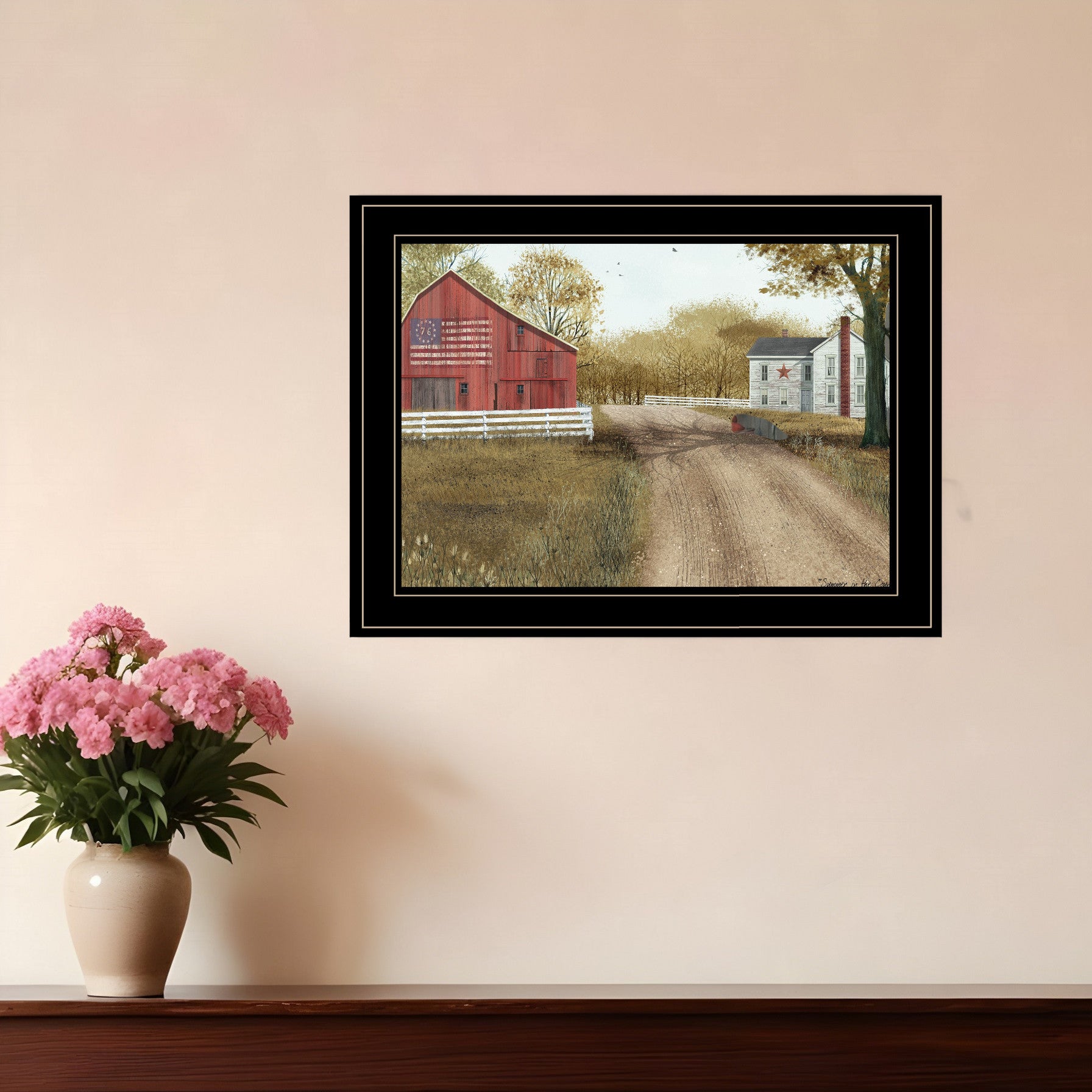 Summer in the Country 2 Black Framed Print Wall Art