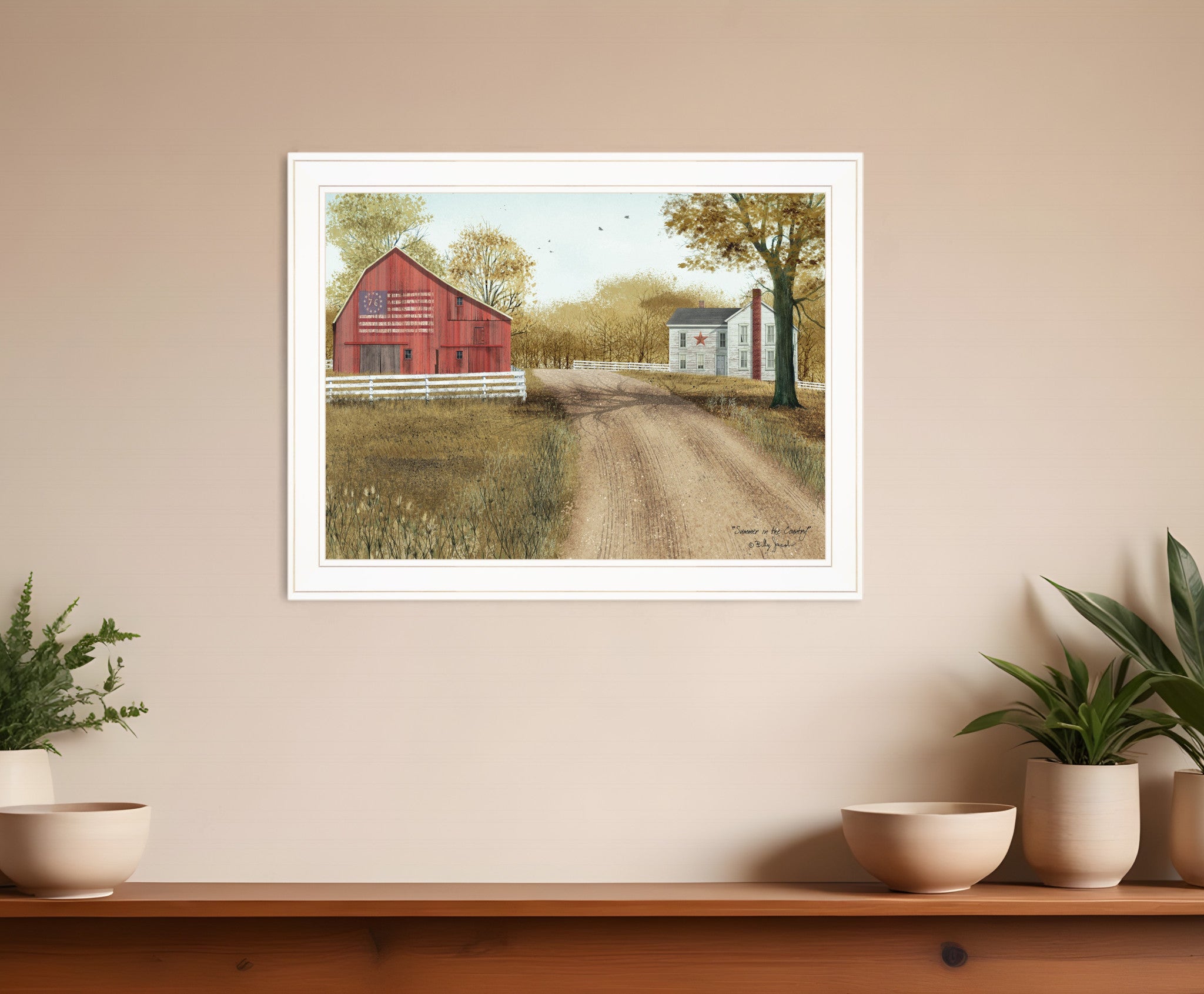 Summer in the Country 3 White Framed Print Wall Art