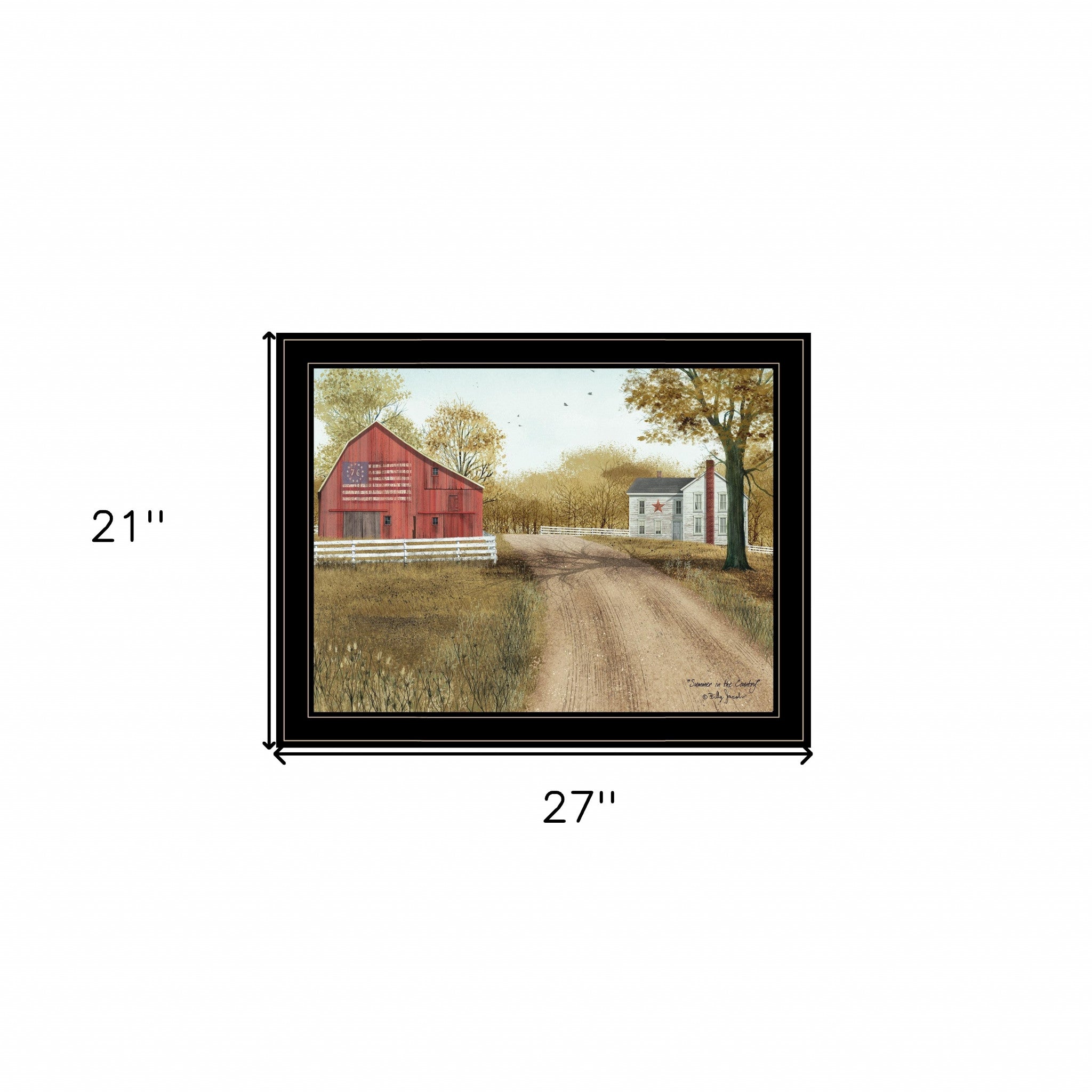 Summer in the Country 4 Black Framed Print Wall Art