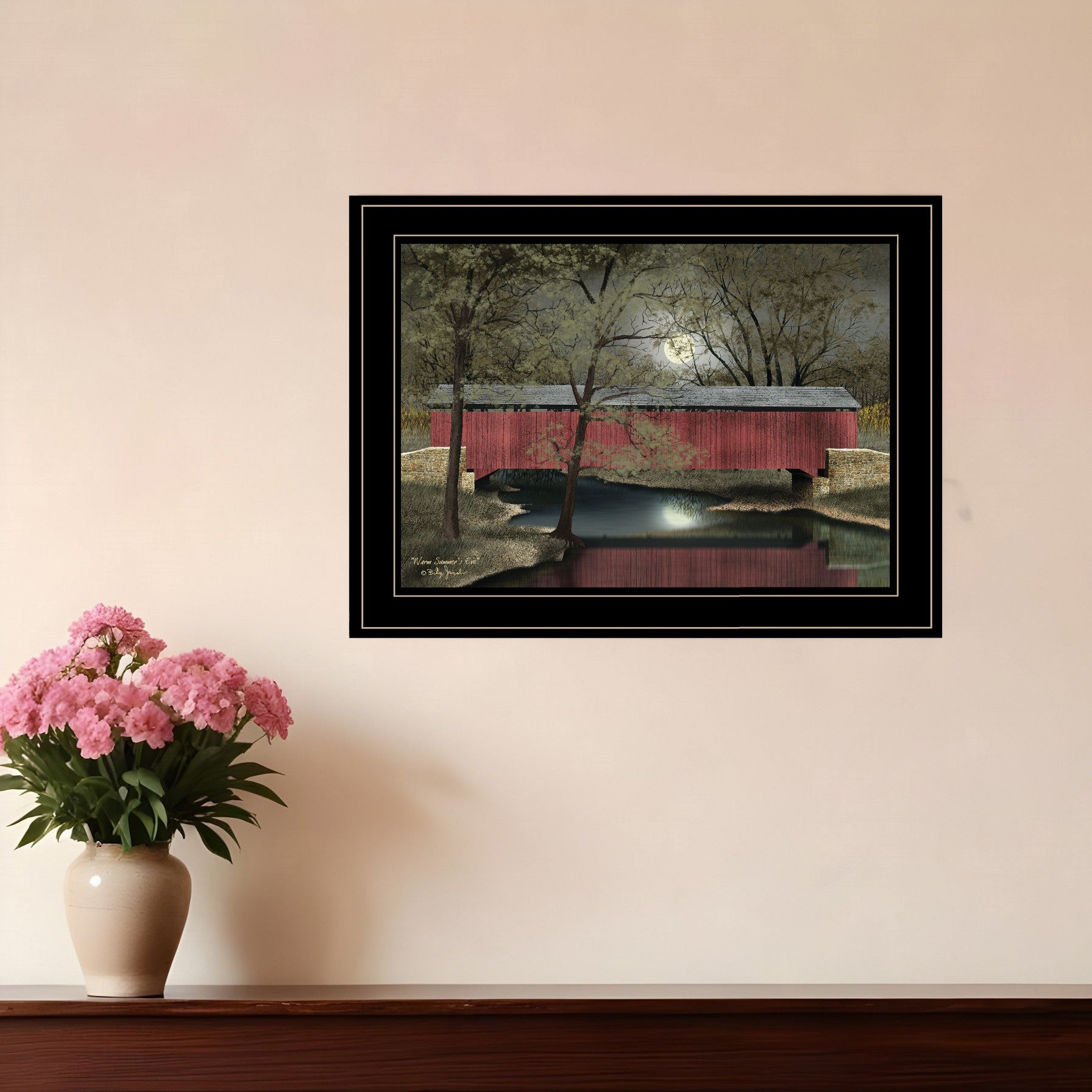 Warm Summers Eve 2 Black Framed Print Wall Art