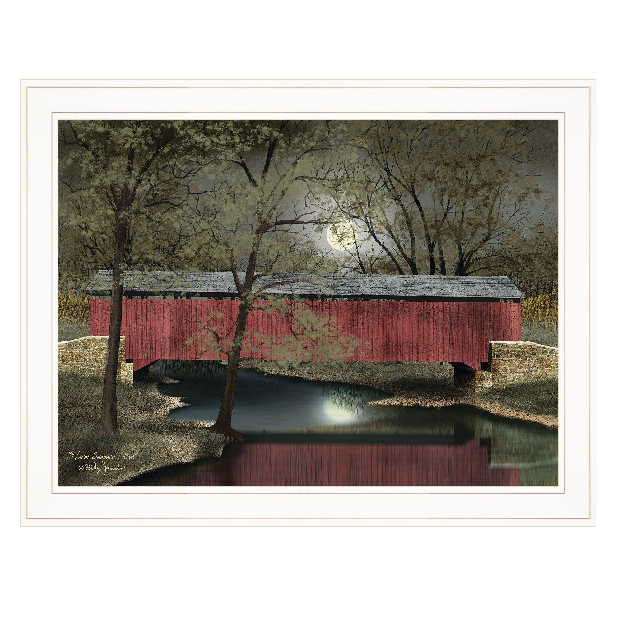 Warm Summers Eve 5 White Framed Print Wall Art