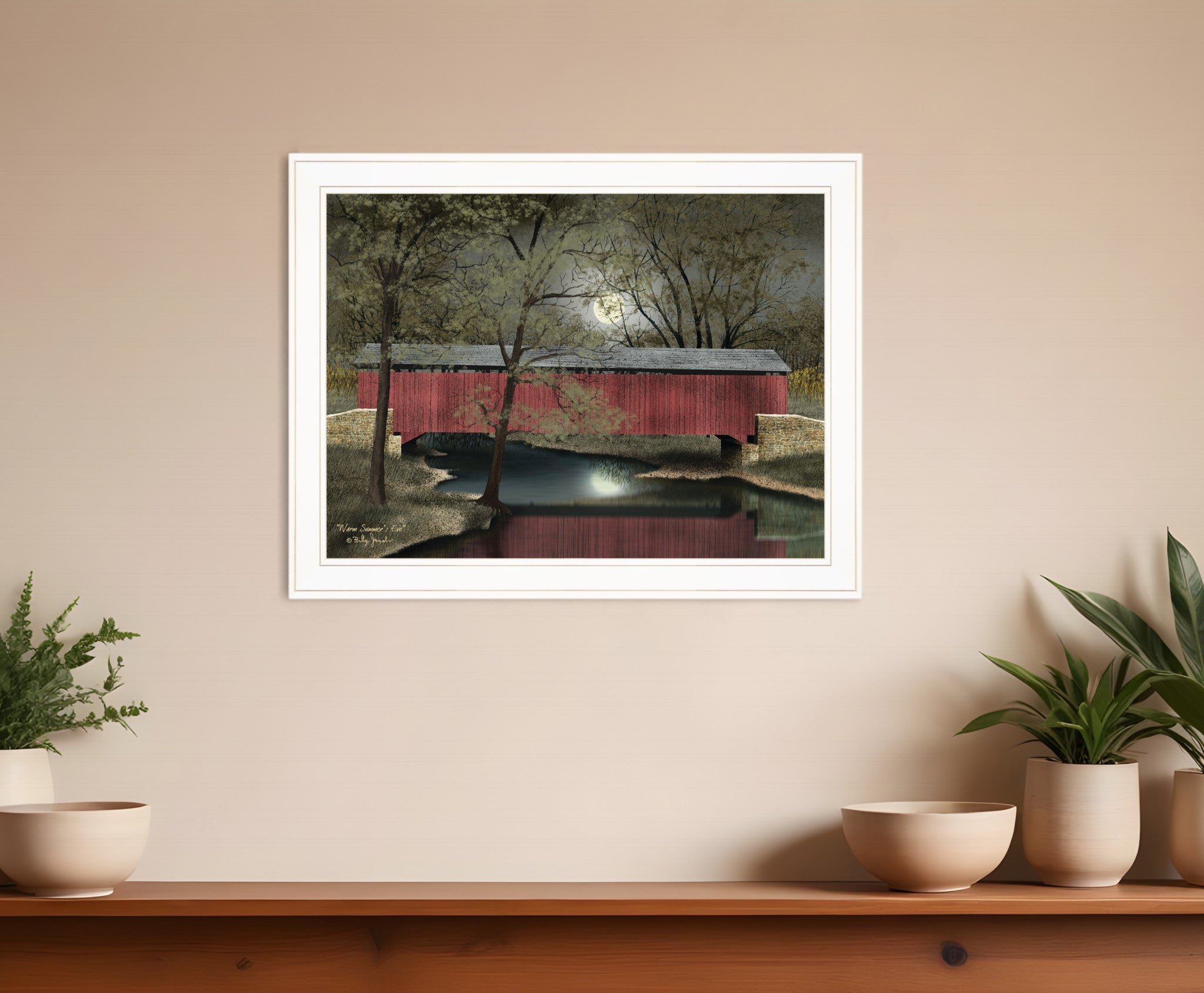 Warm Summers Eve 5 White Framed Print Wall Art