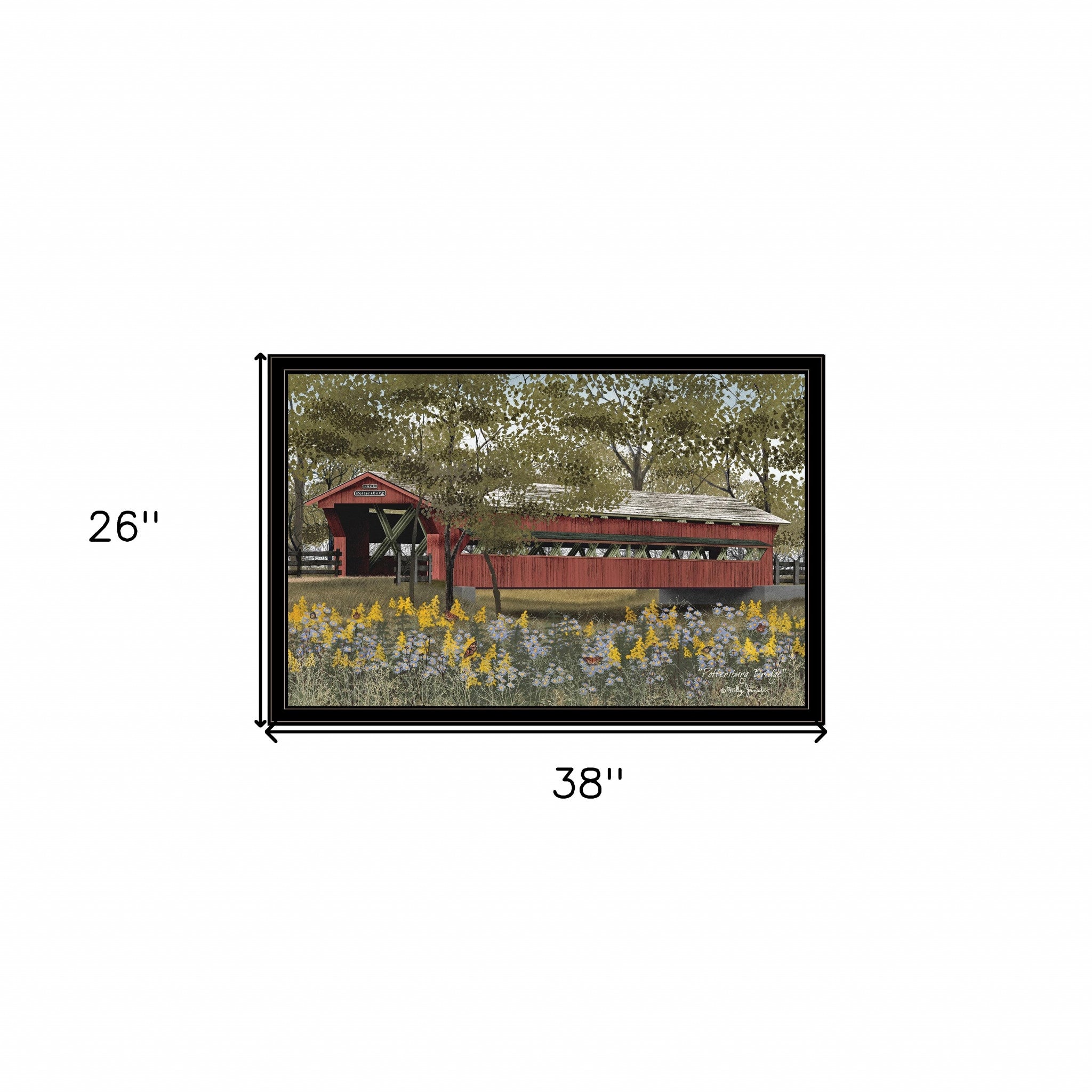 Pottersburg Bridge 7 Black Framed Print Wall Art