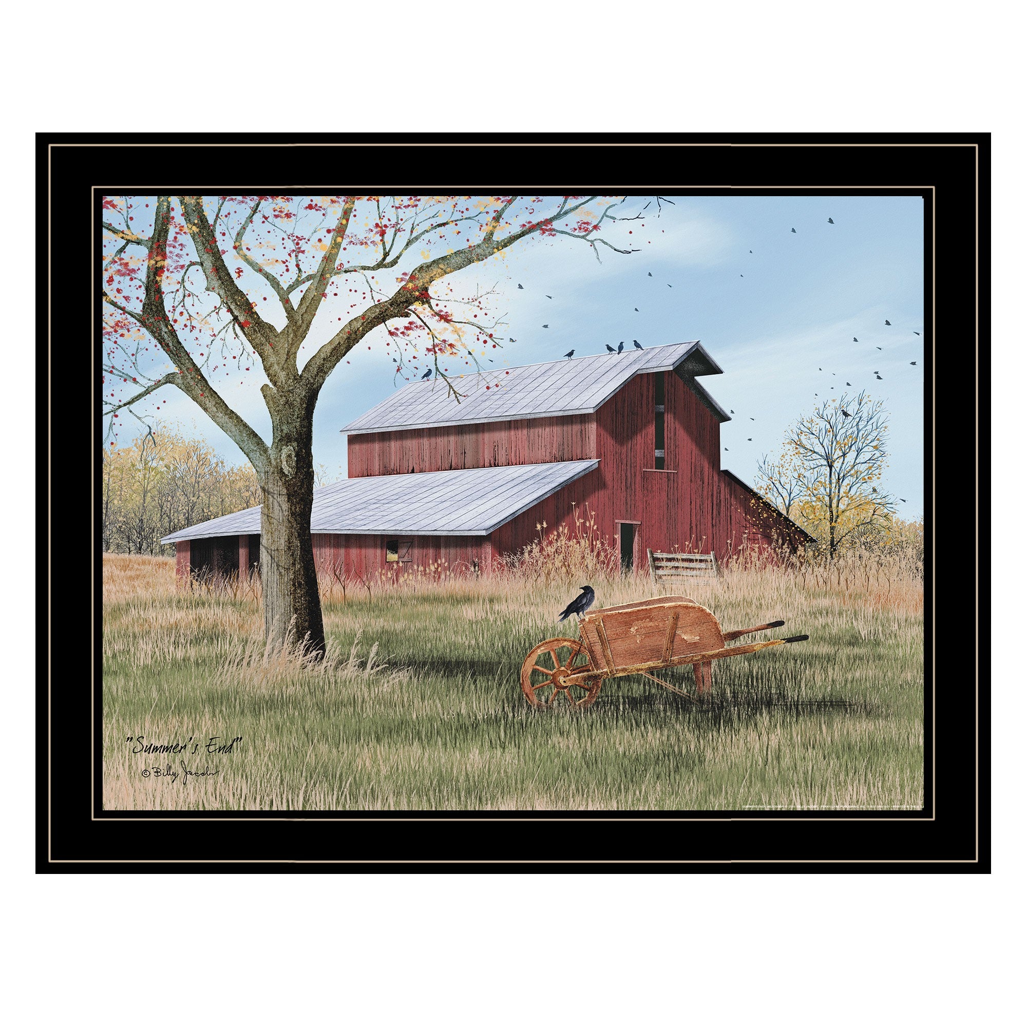 Summers End 4 Black Framed Print Wall Art