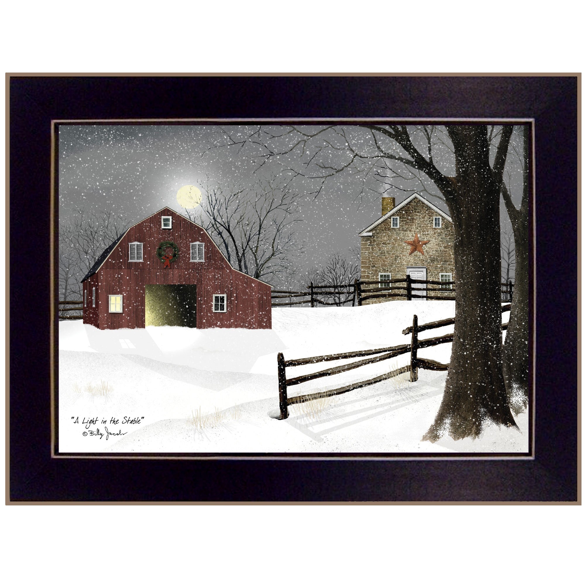 Light in the Stable 4 Black Framed Print Wall Art