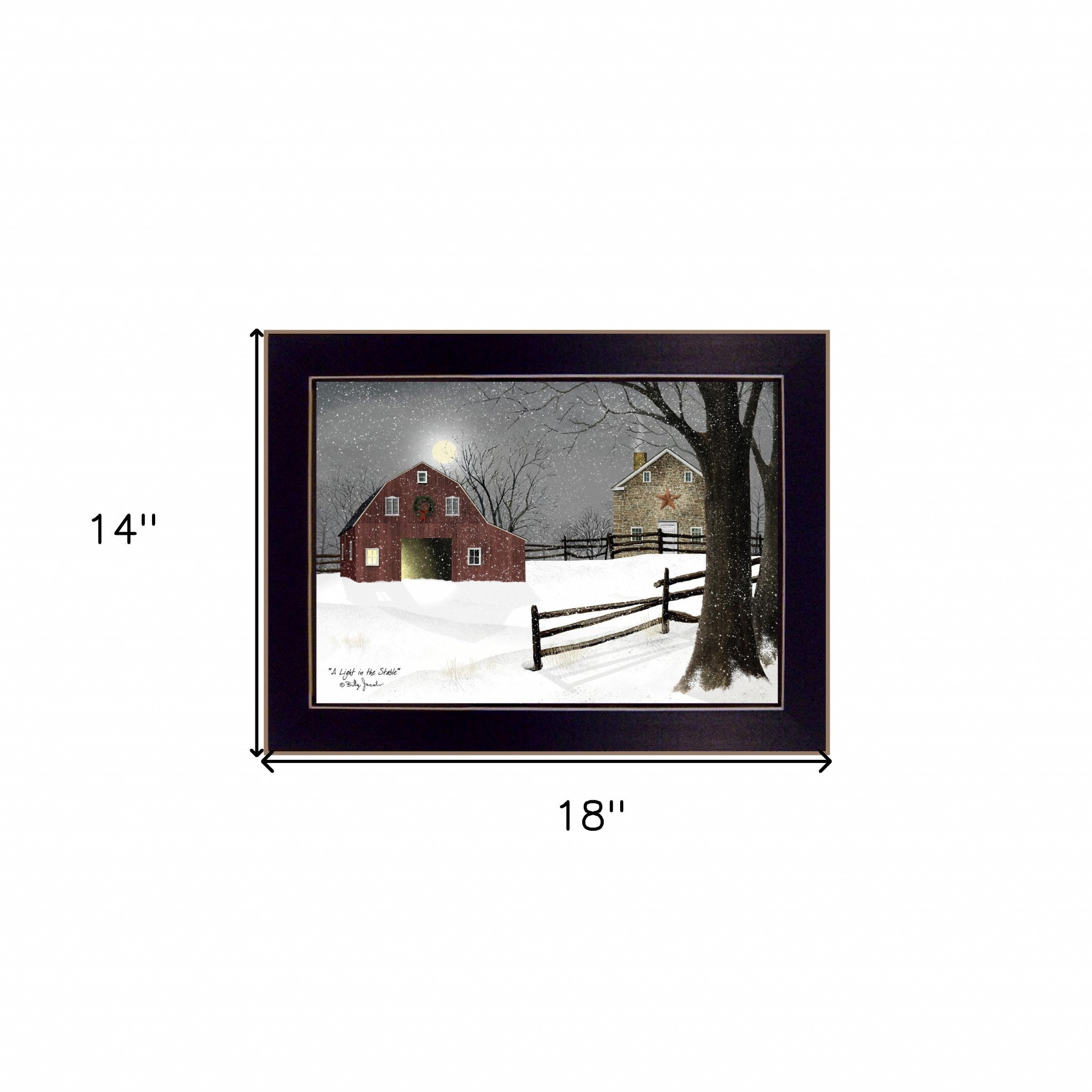 Light in the Stable 4 Black Framed Print Wall Art