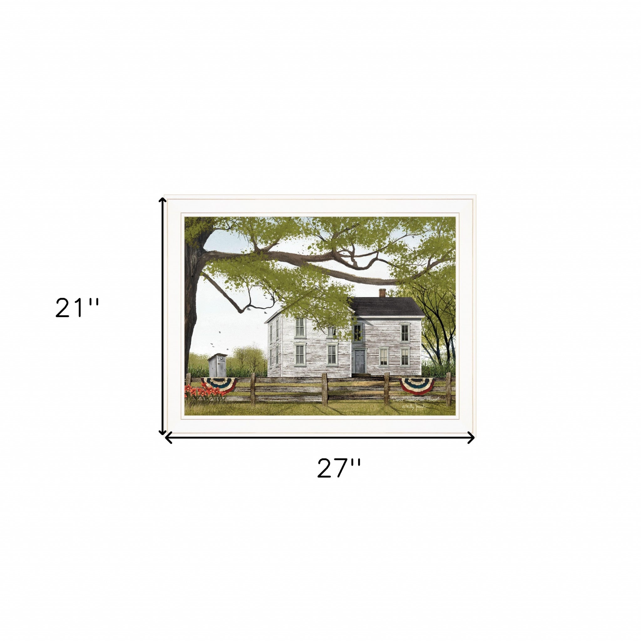 Sweet Summertime House 3 White Framed Print Wall Art