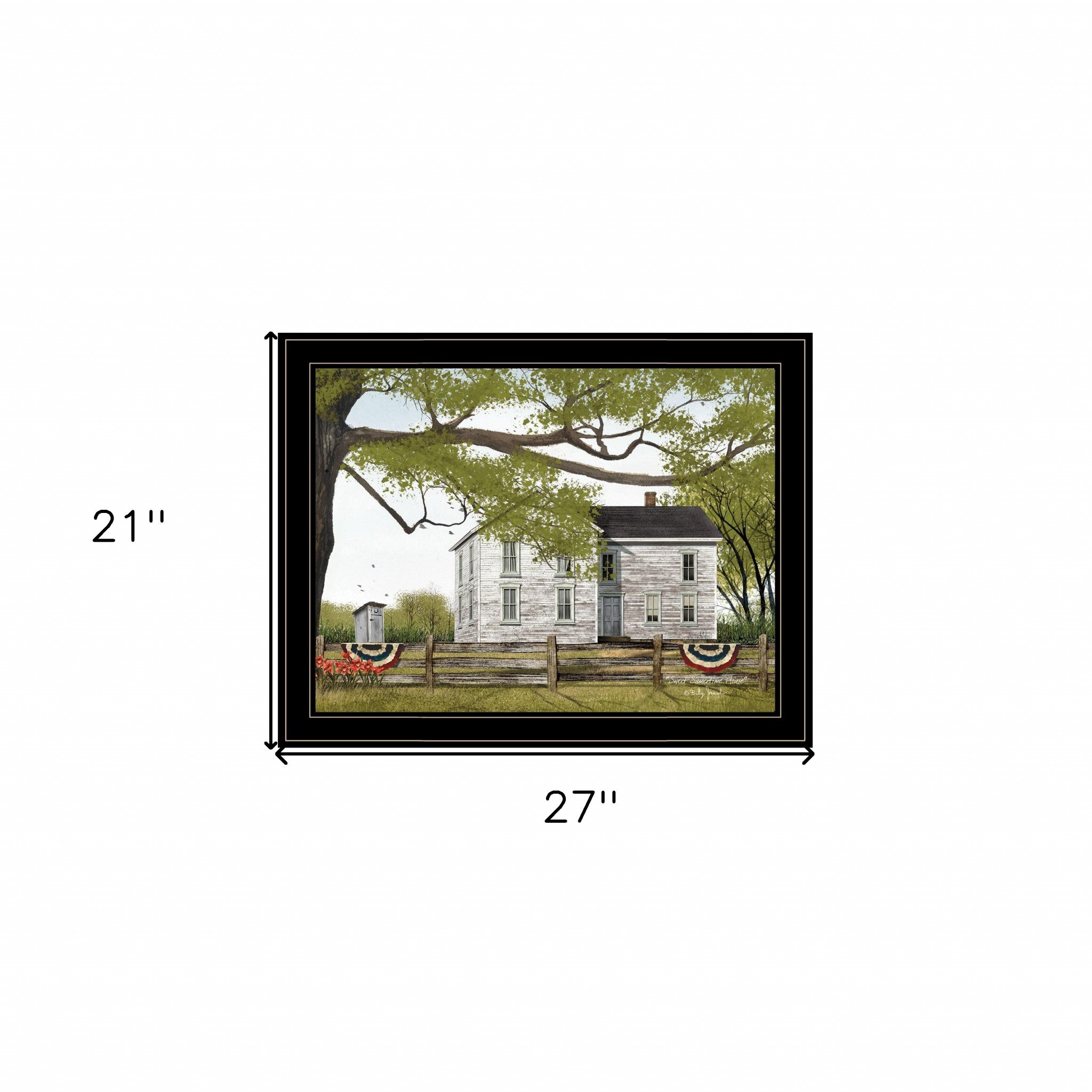 Sweet Summertime House 4 Black Framed Print Wall Art