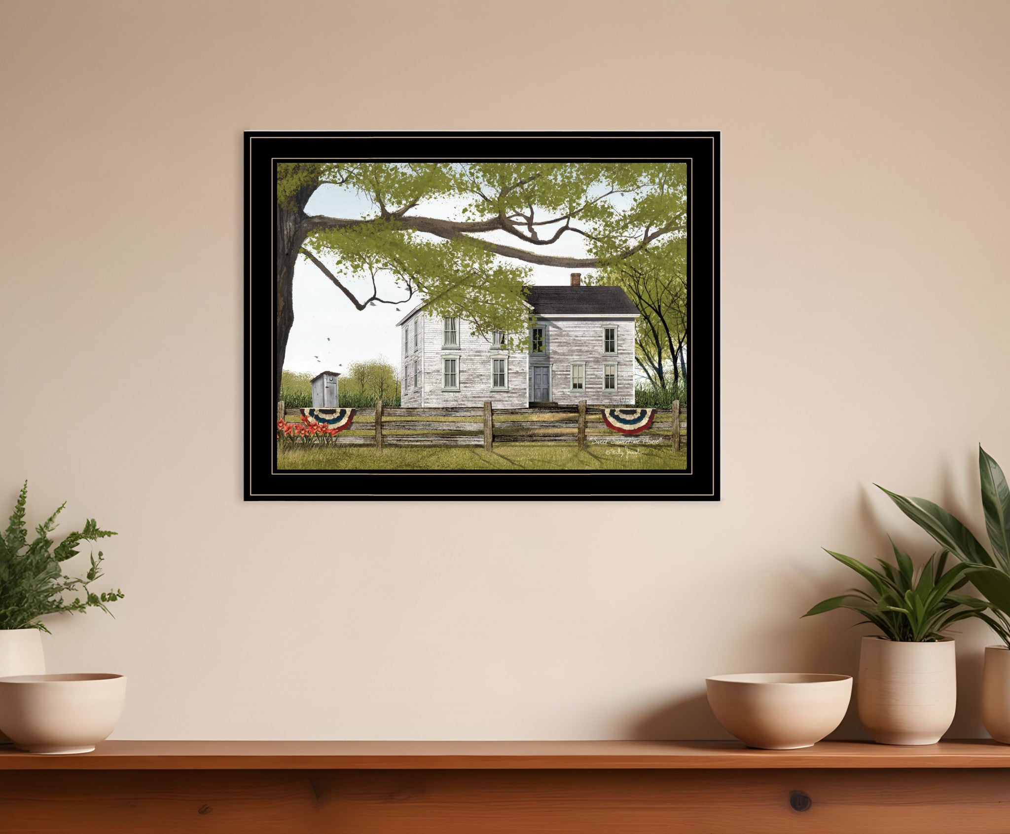 Sweet Summertime House 4 Black Framed Print Wall Art