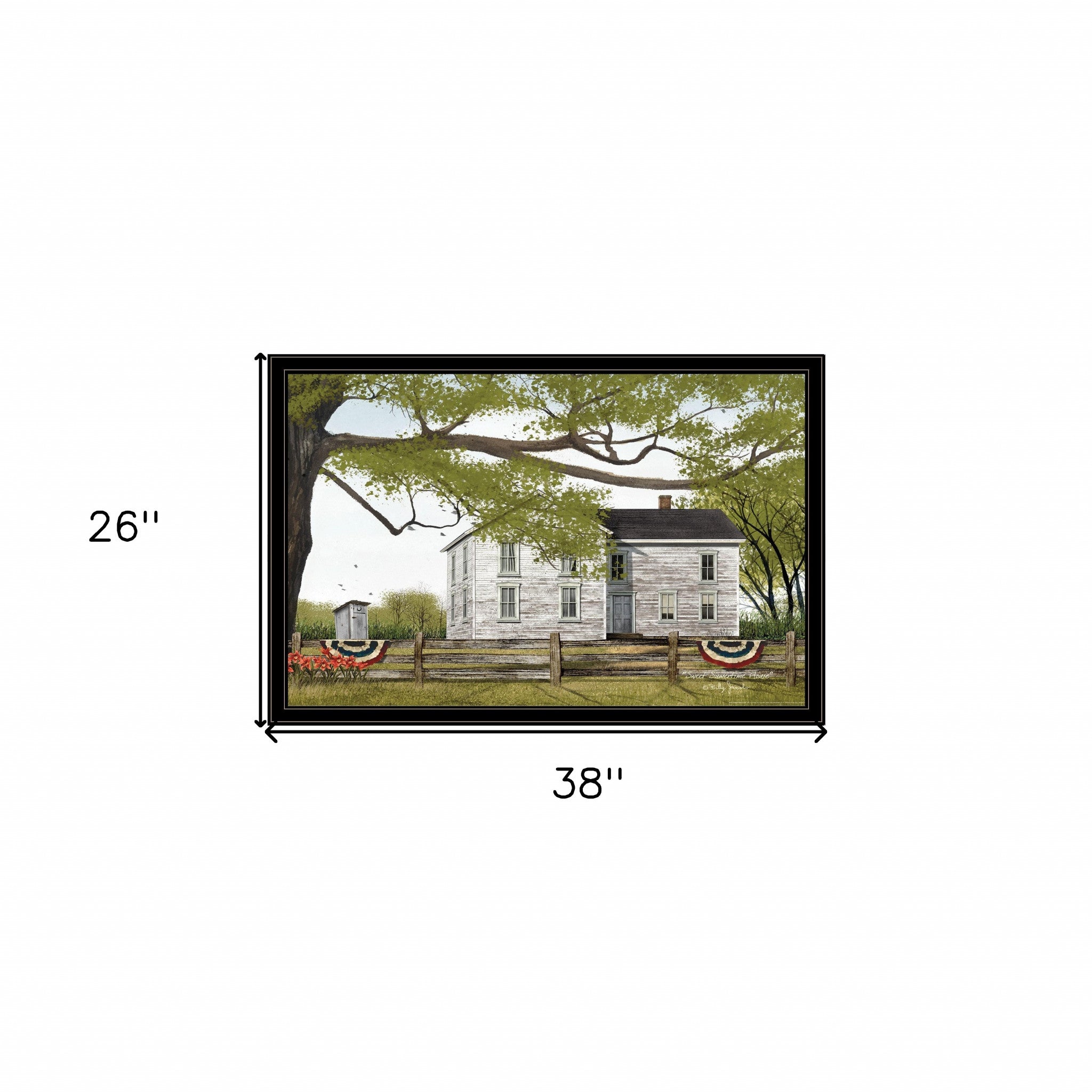 Sweet Summertime House 6 Black Framed Print Wall Art