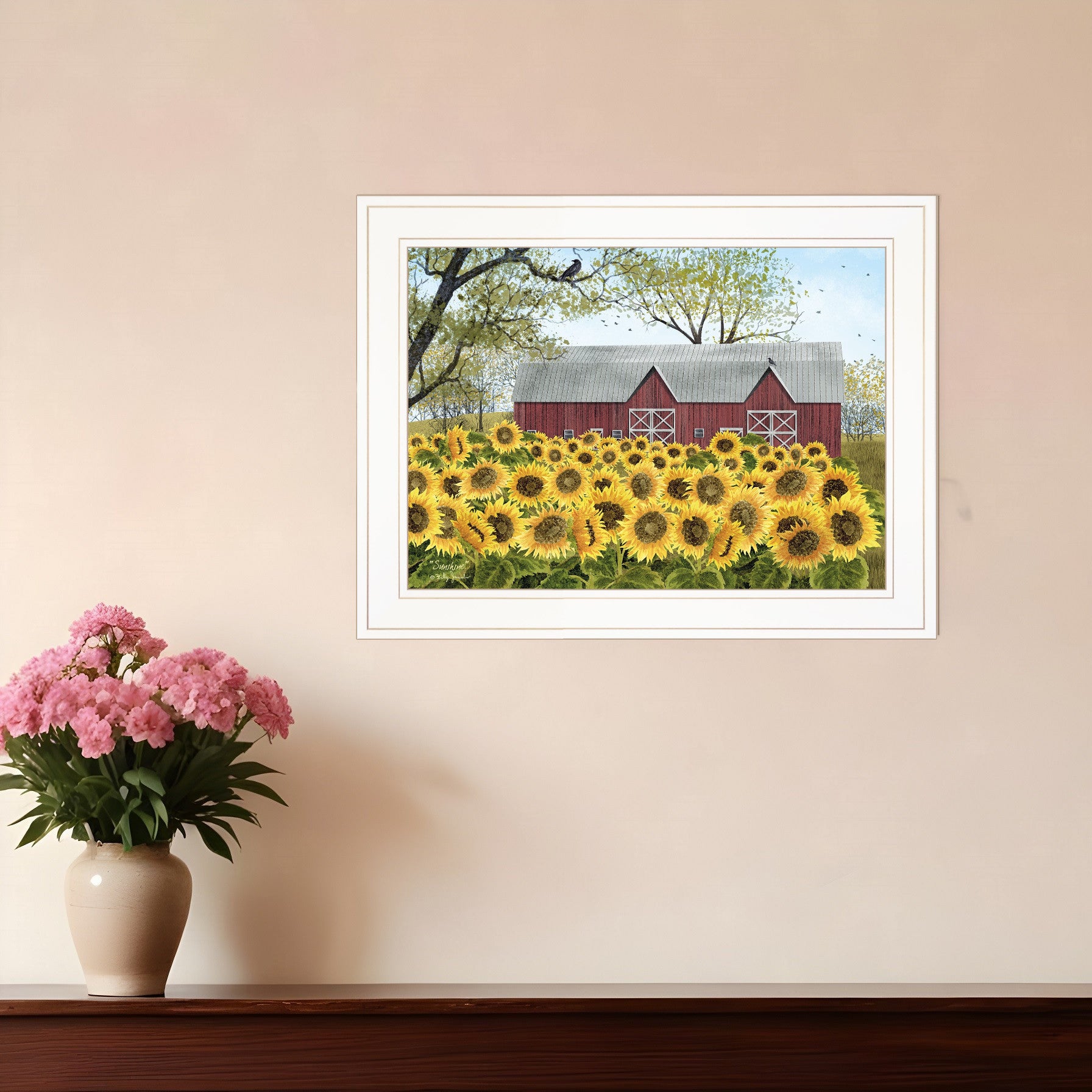 Sunshine 1 White Framed Print Wall Art