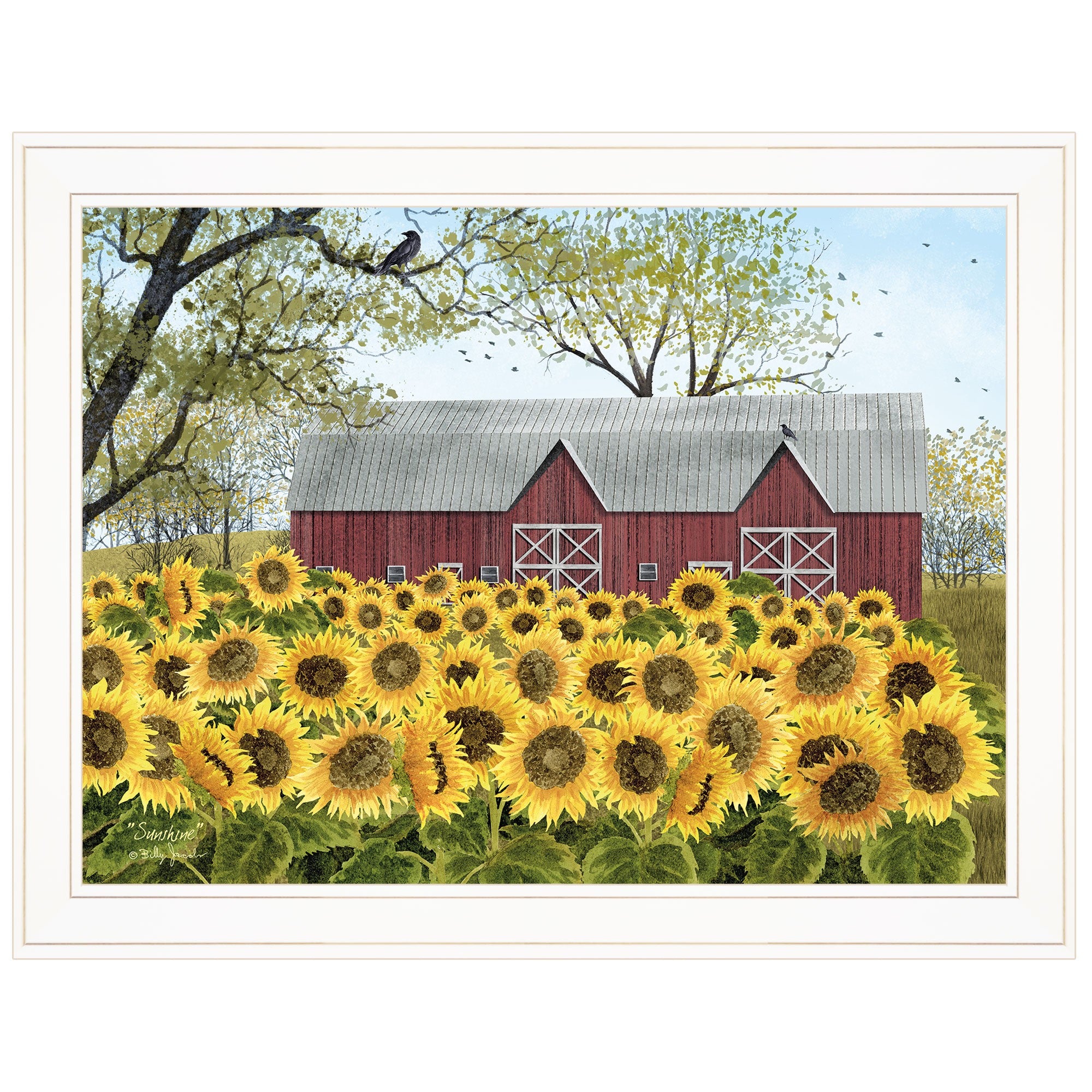 Sunshine 4 White Framed Print Wall Art