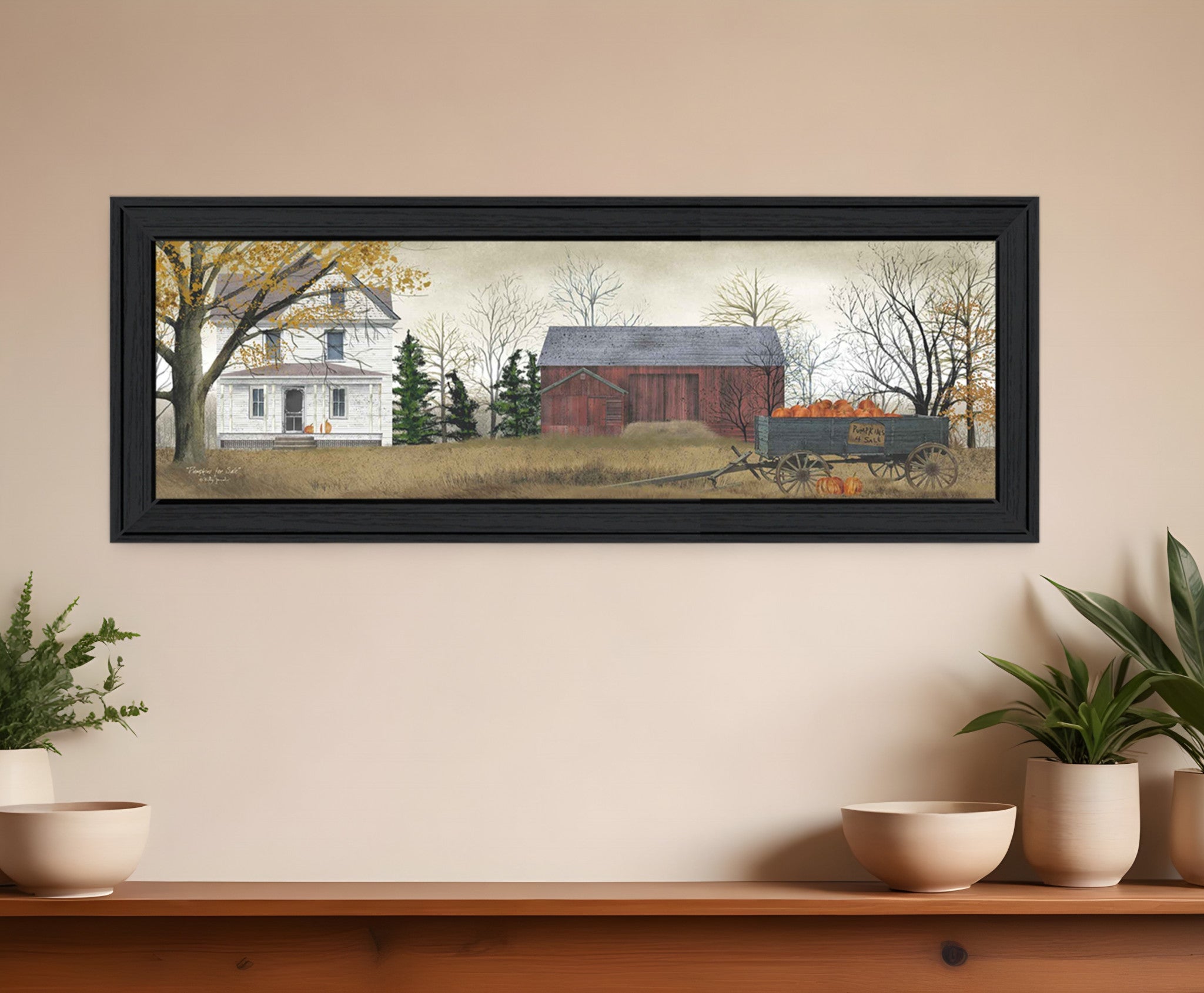 Pumpkins For Sale 1 Black Framed Print Wall Art