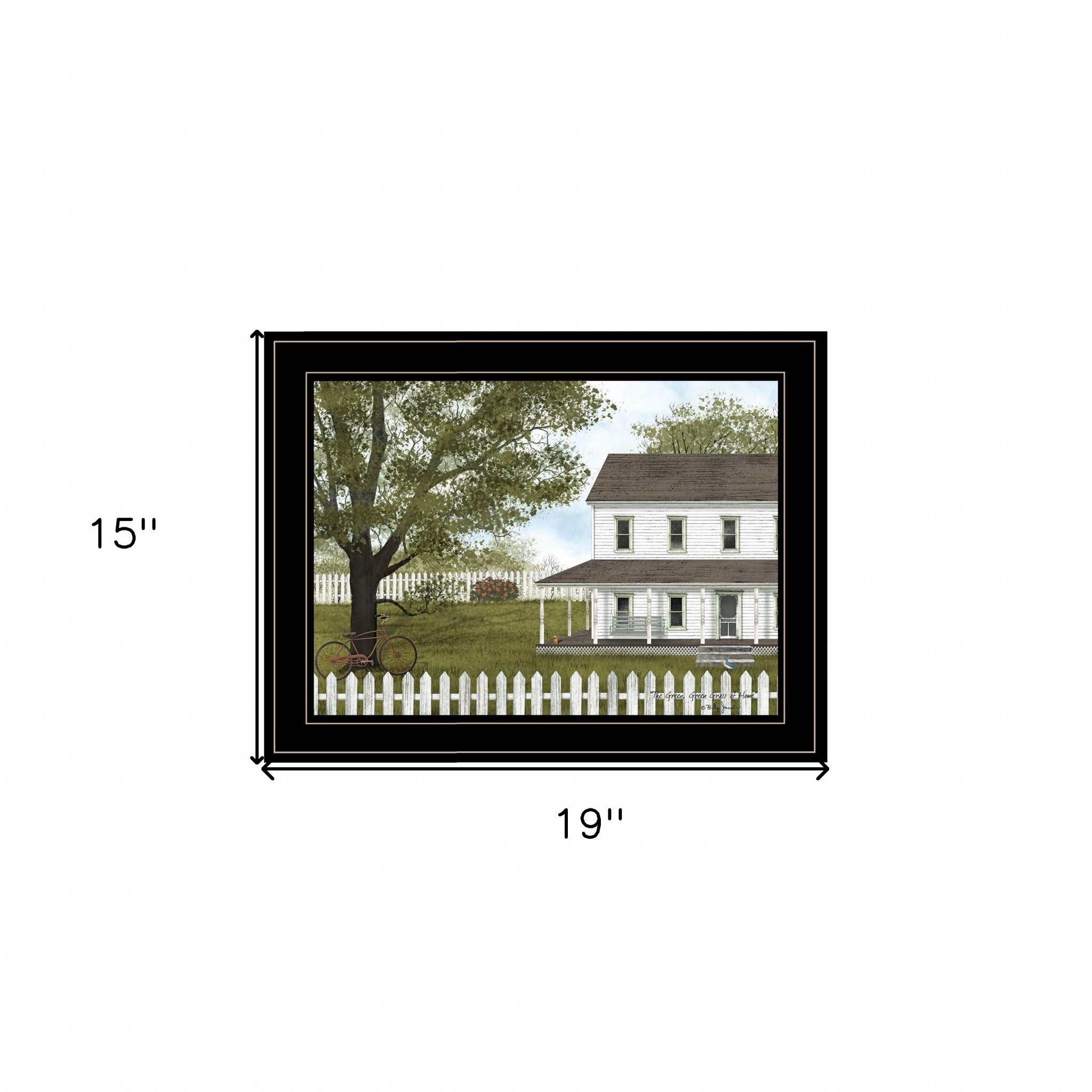 GREEN GREEN GRASS OF HOME 4 Black Framed Print Wall Art