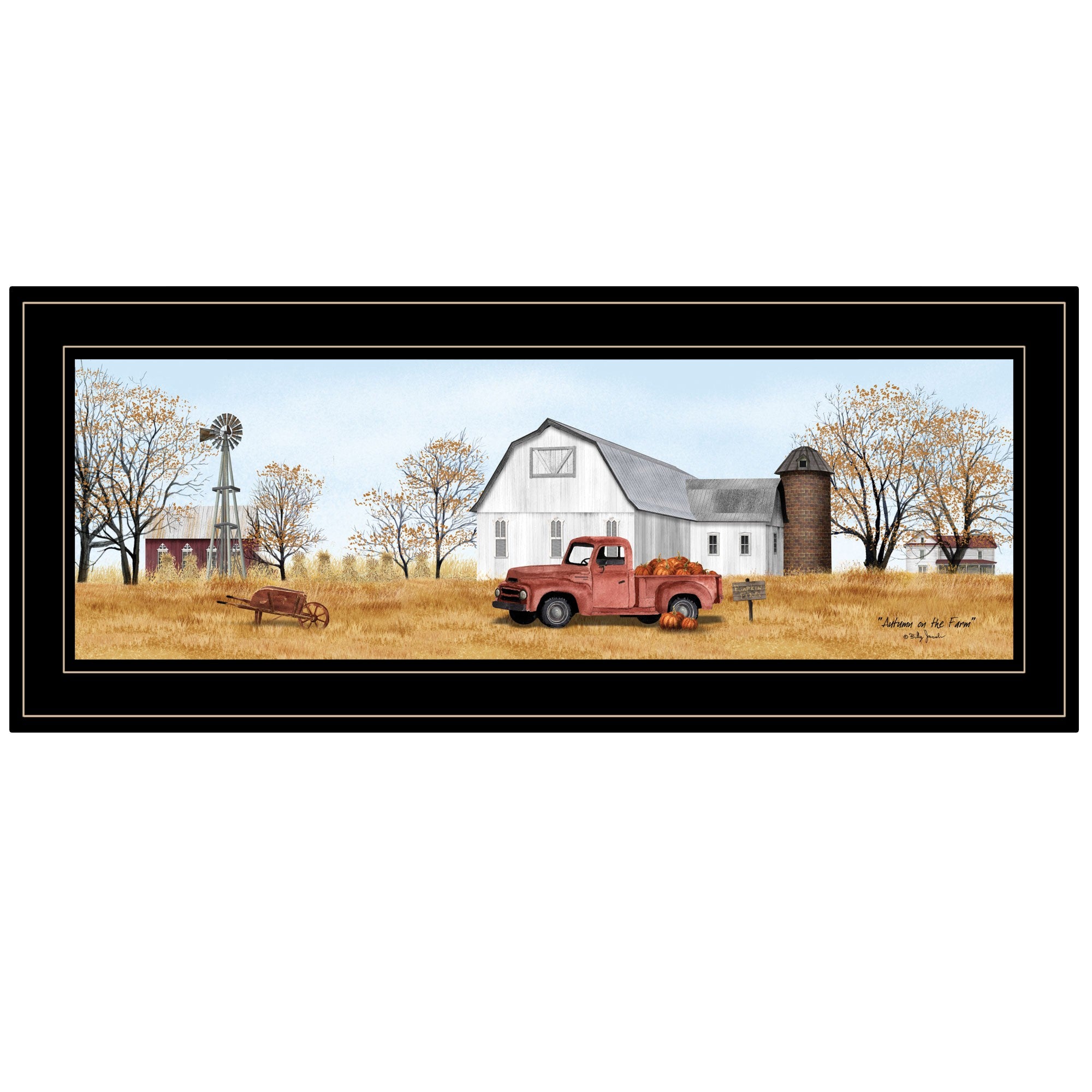 Autumn On Farm 2 Black Framed Print Wall Art