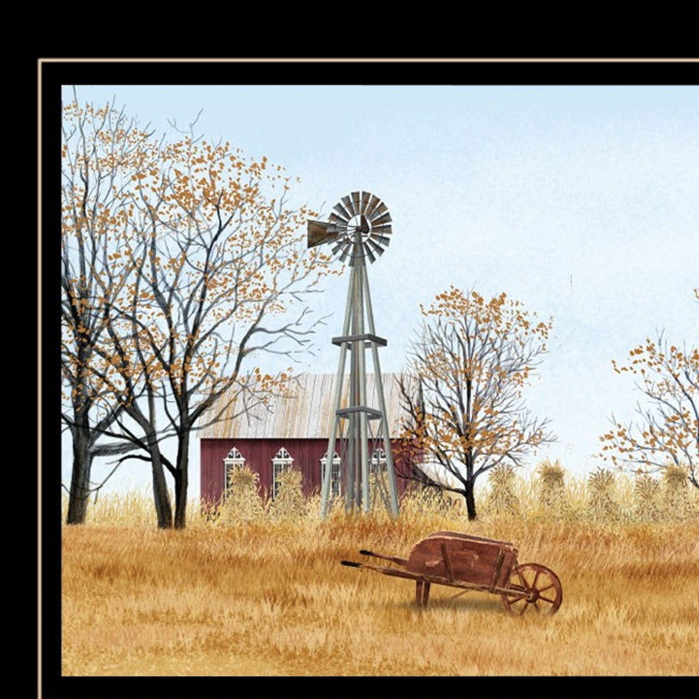 Autumn On Farm 2 Black Framed Print Wall Art