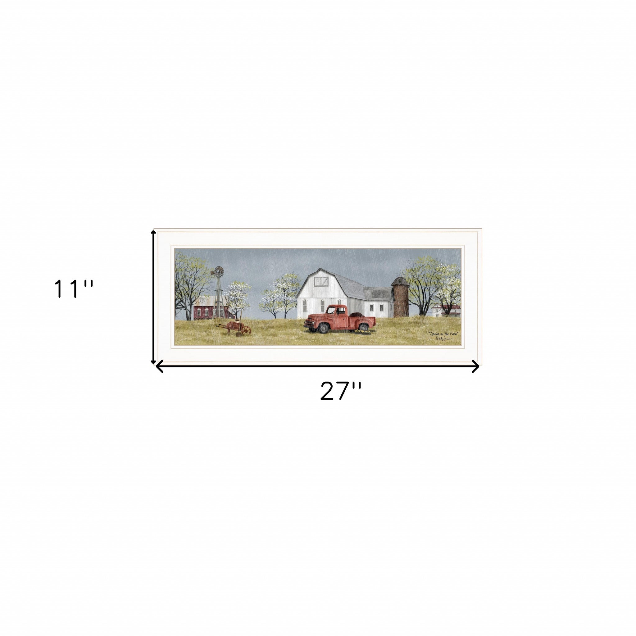 Spring On The Farm 1 White Framed Print Wall Art