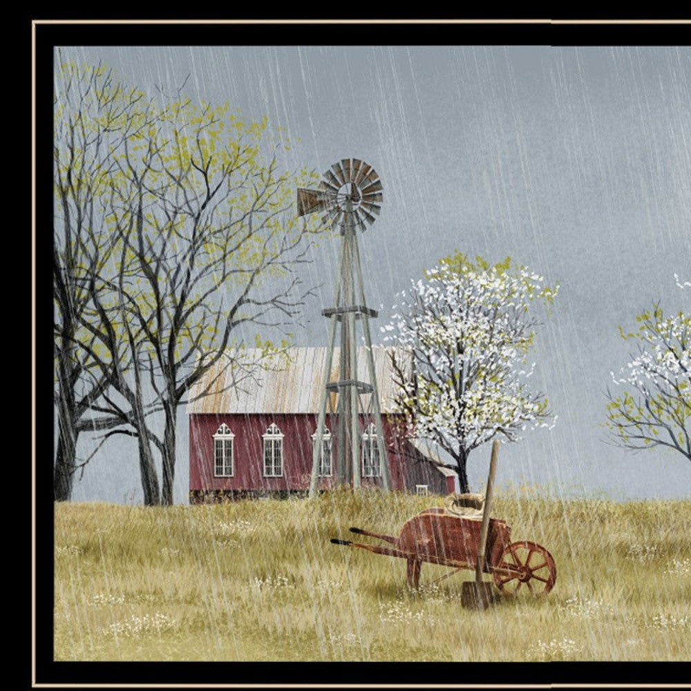 Spring On The Farm 4 Black Framed Print Wall Art