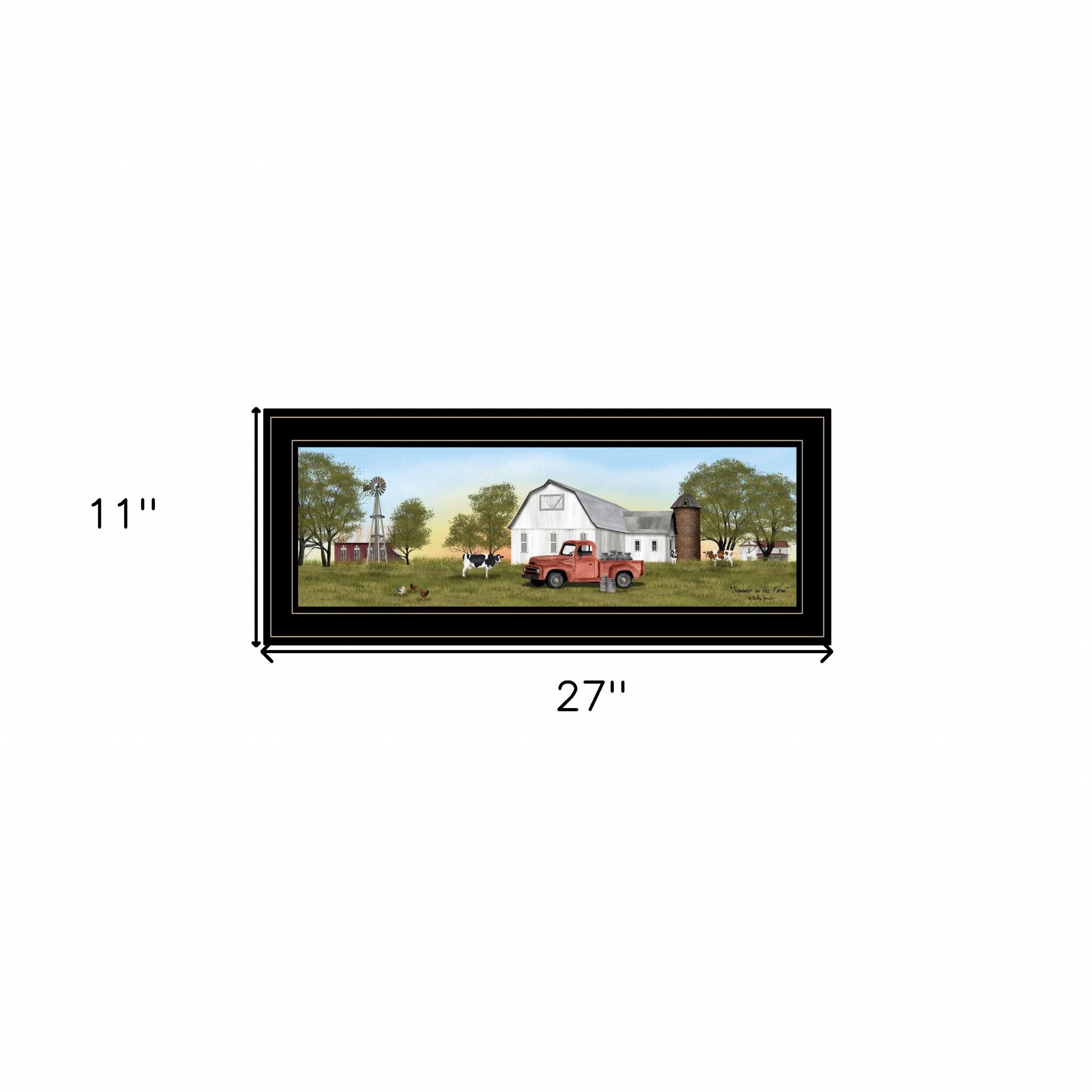 Summer on the Farm 2 Black Framed Print Wall Art