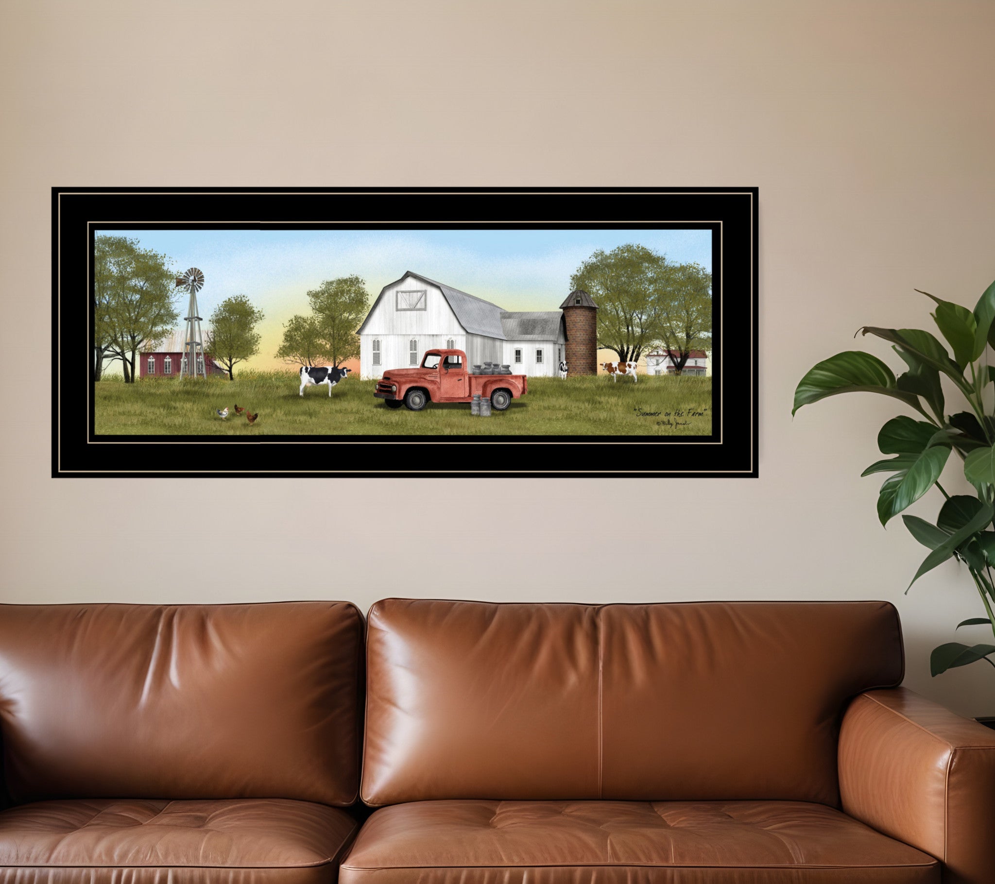 Summer on the Farm 4 Black Framed Print Wall Art