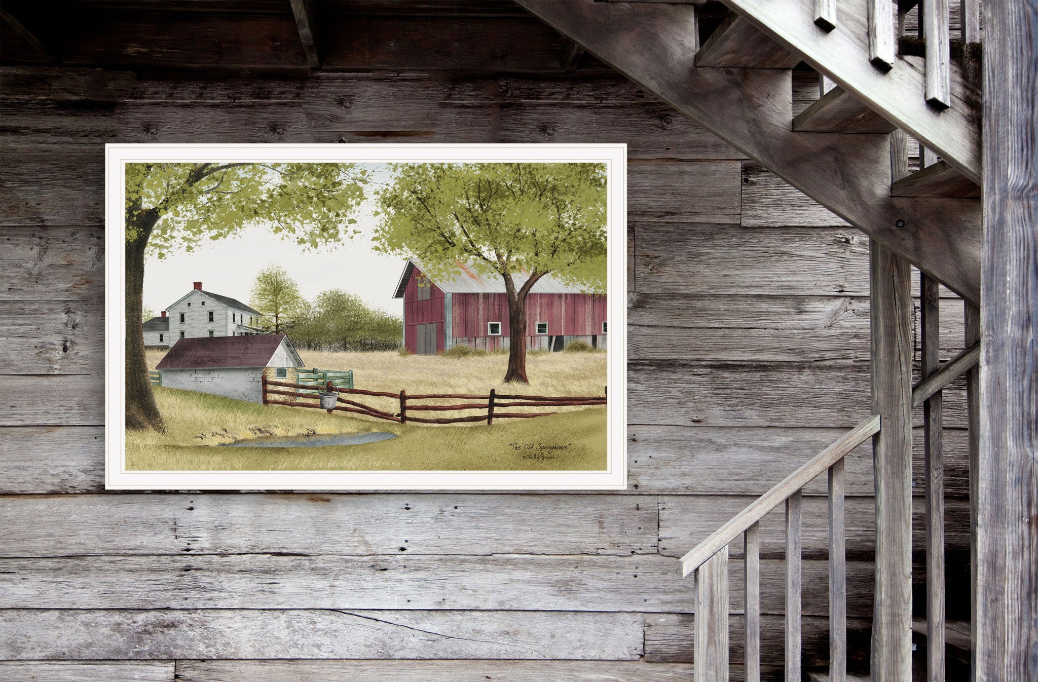 The Old Spring House 5 White Framed Print Wall Art