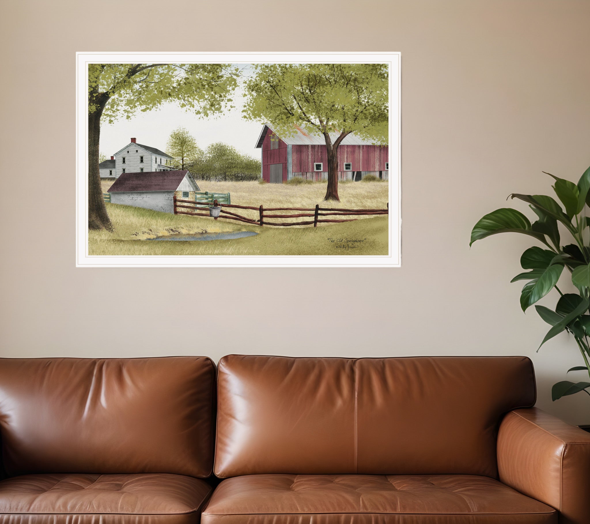 The Old Spring House 5 White Framed Print Wall Art