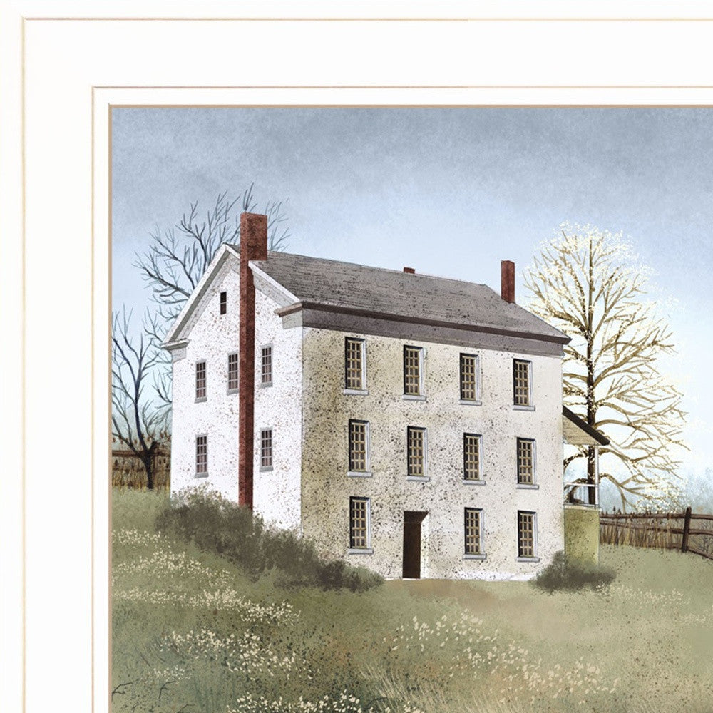 Spring at White House Farm 1 White Framed Print Wall Art