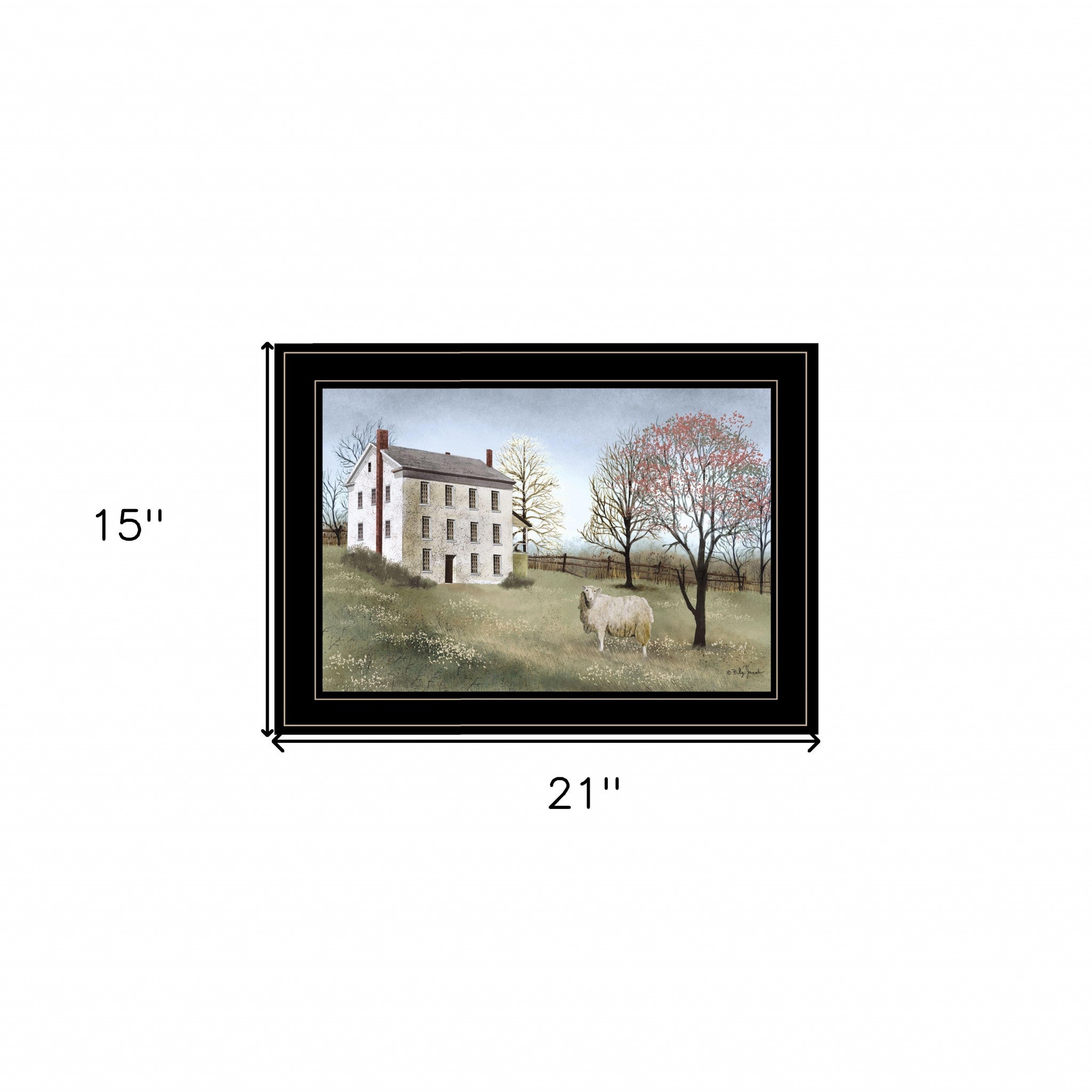 Spring at White House Farm 2 Black Framed Print Wall Art